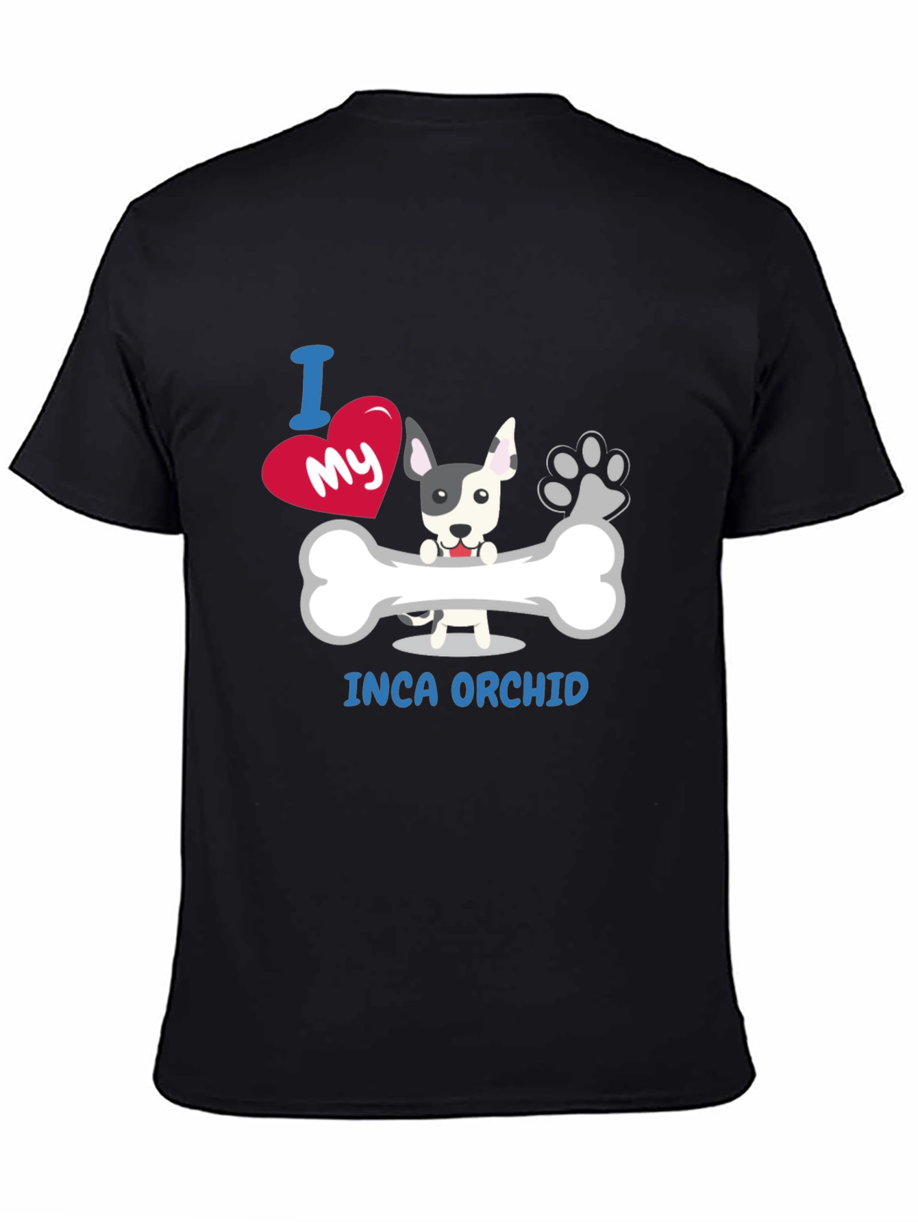 I Love My Inca Orchid T-Shirt Dog Design