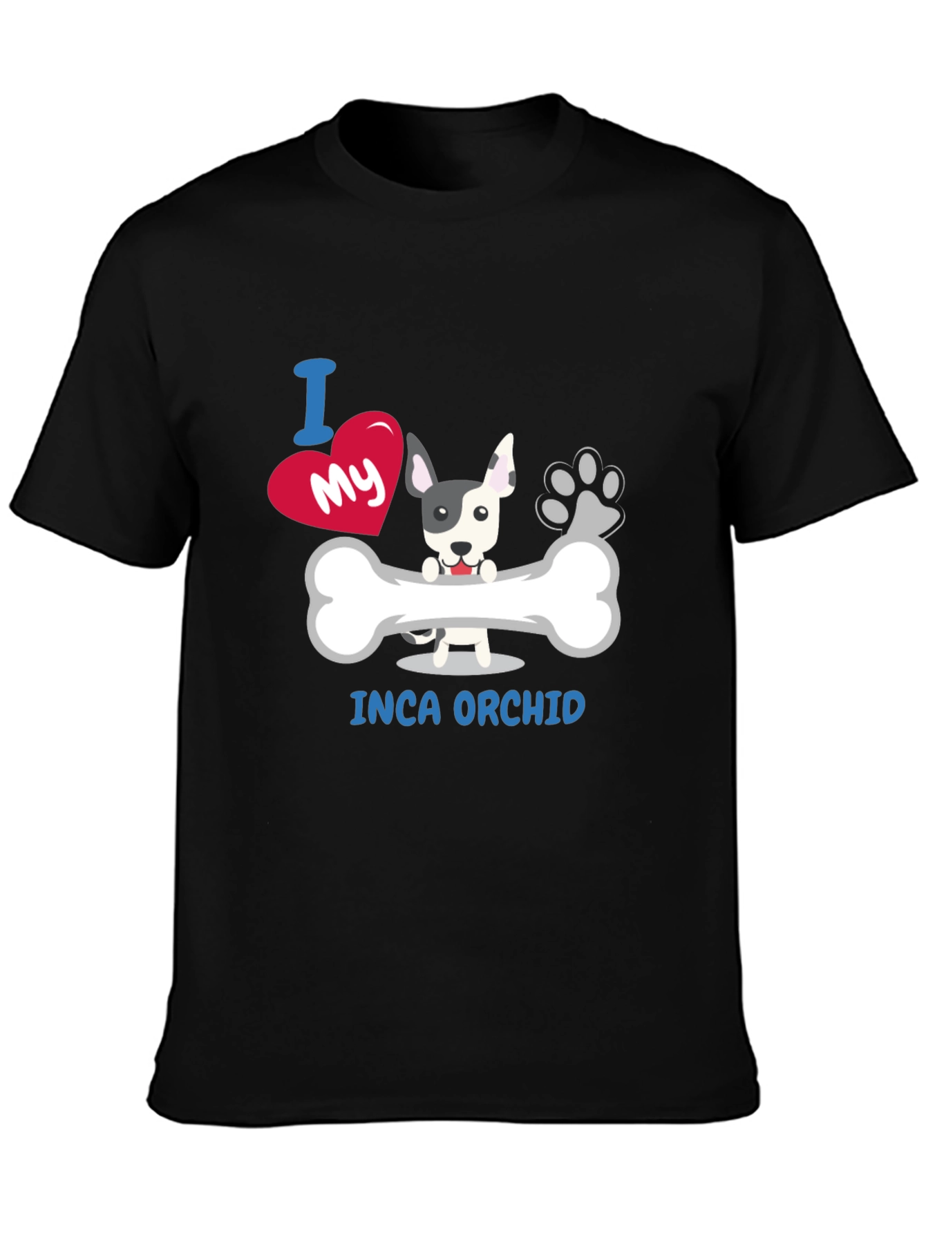 I Love My Inca Orchid T-Shirt Dog Design