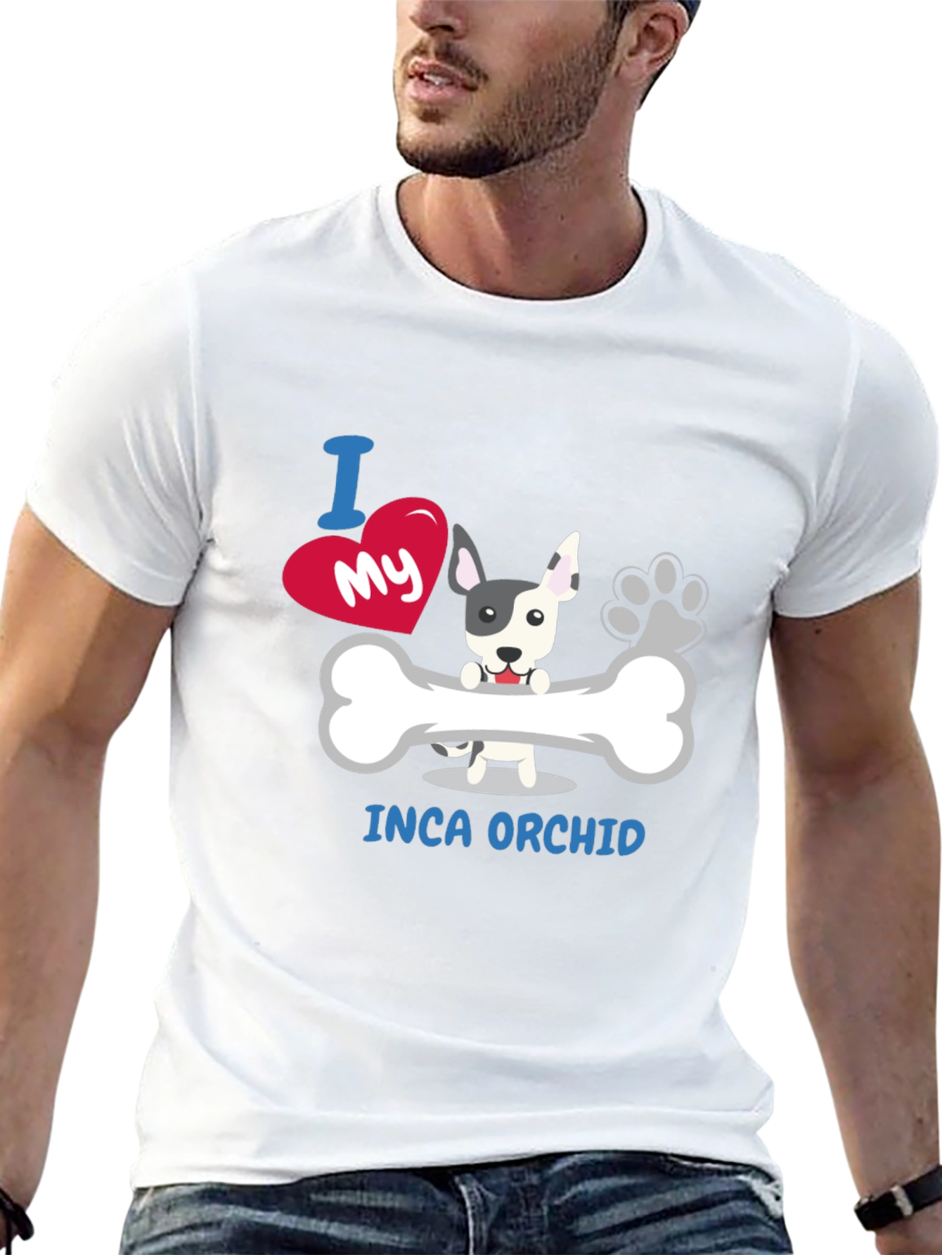 I Love My Inca Orchid T-Shirt Dog Design