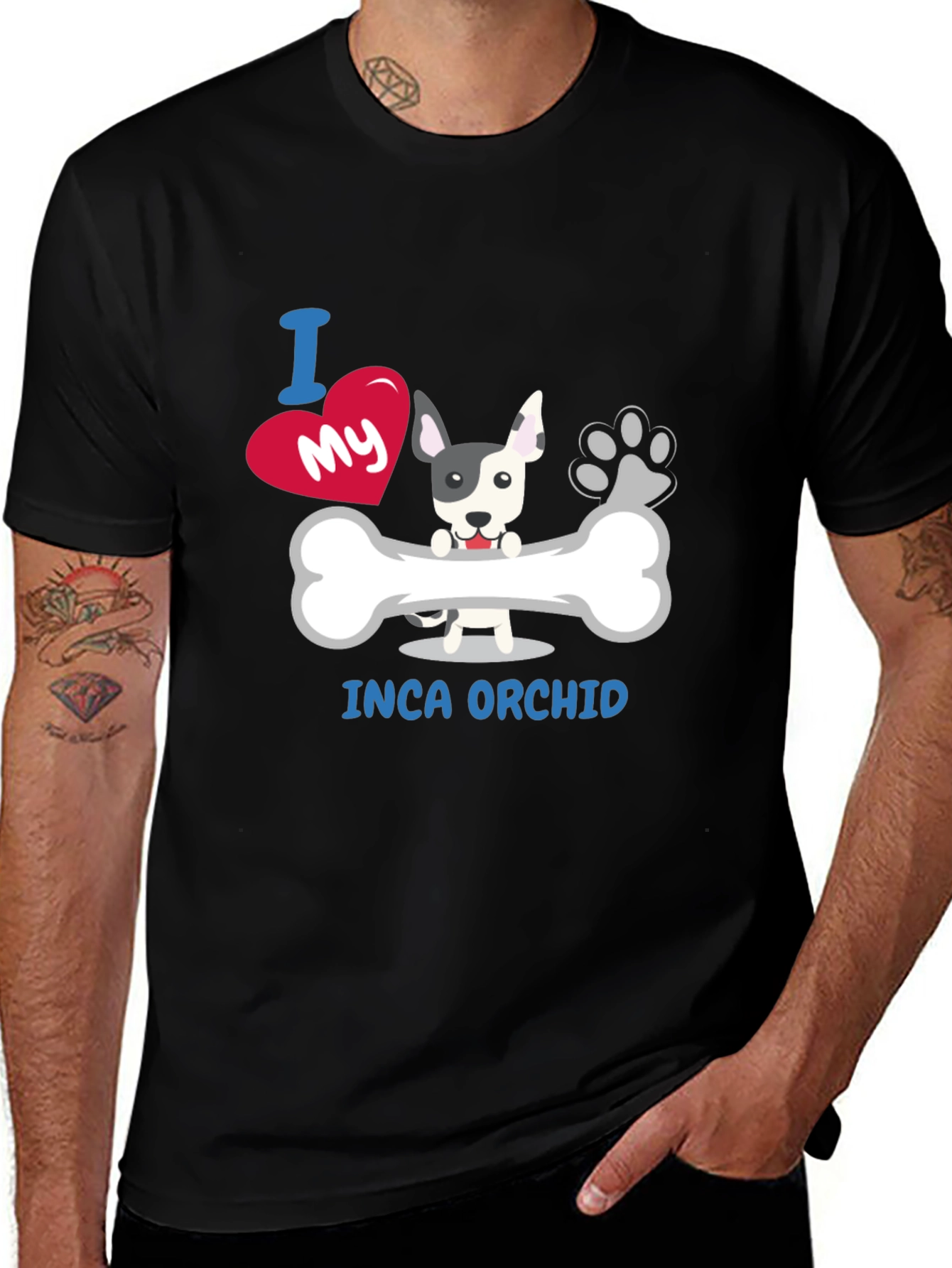 I Love My Inca Orchid T-Shirt Dog Design