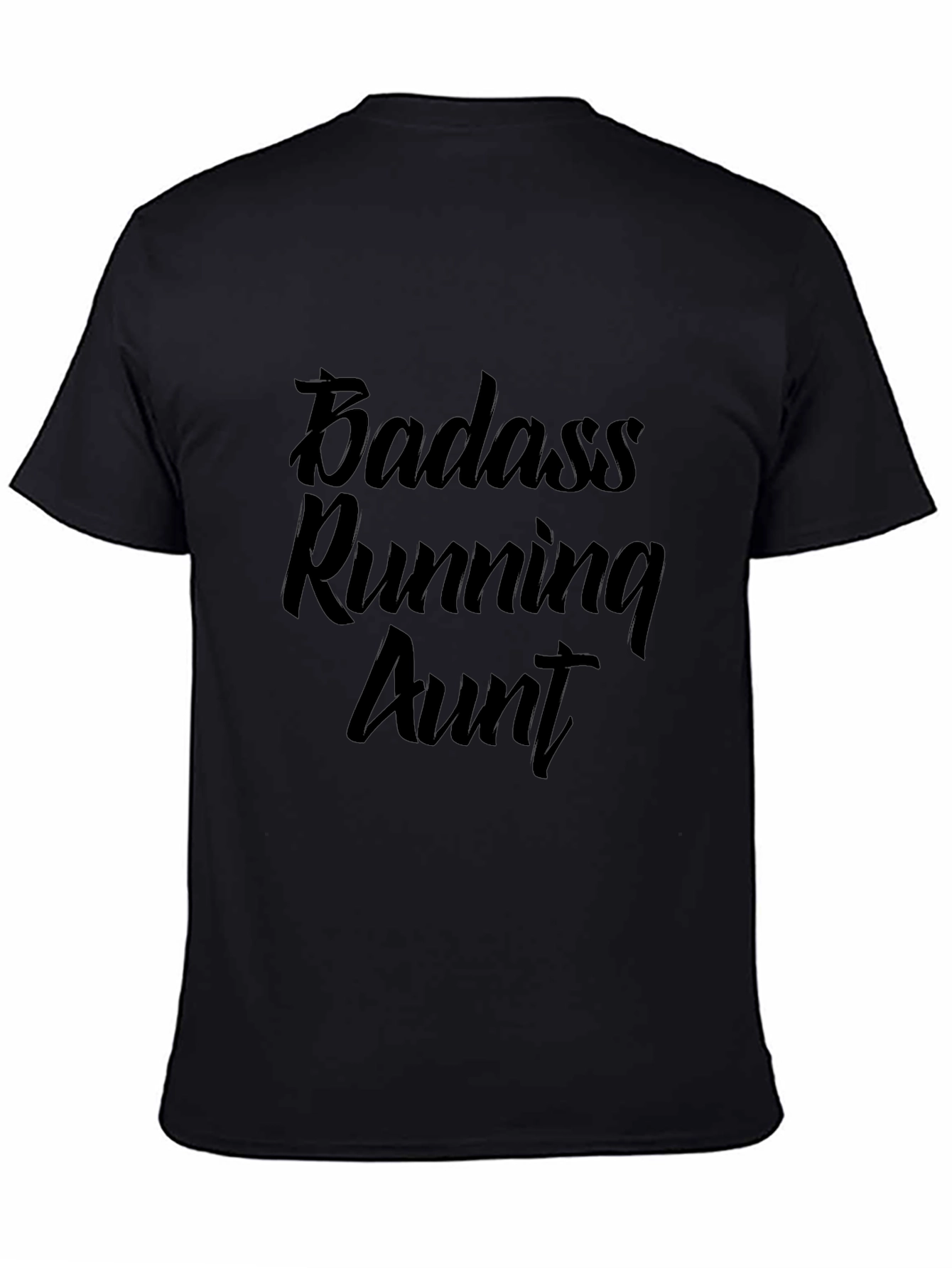 Badass Running Aunt Black T-Shirt
