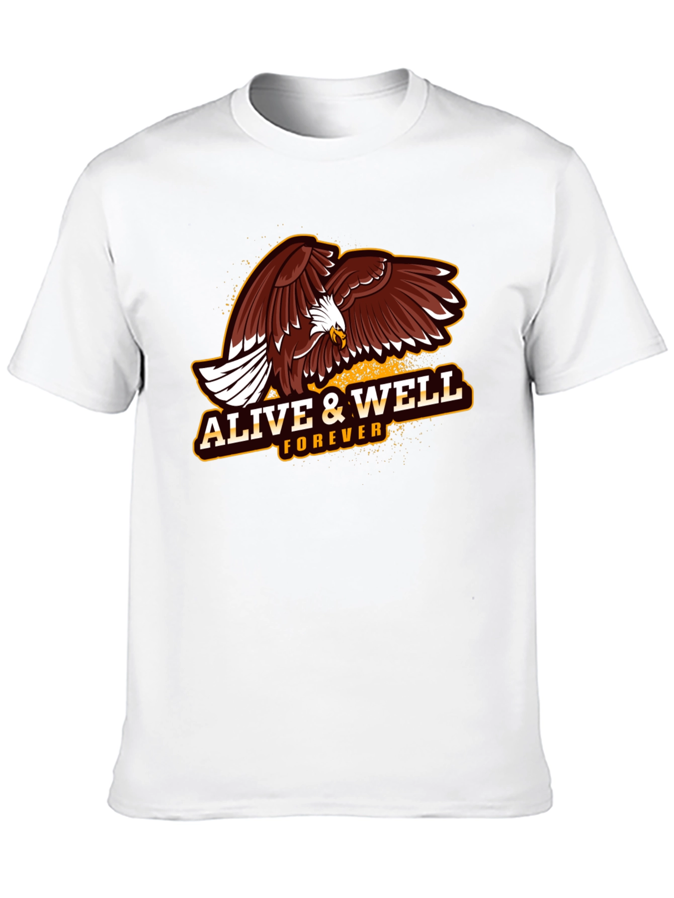 Alive & Well Eagle Graphic T-Shirt - Black