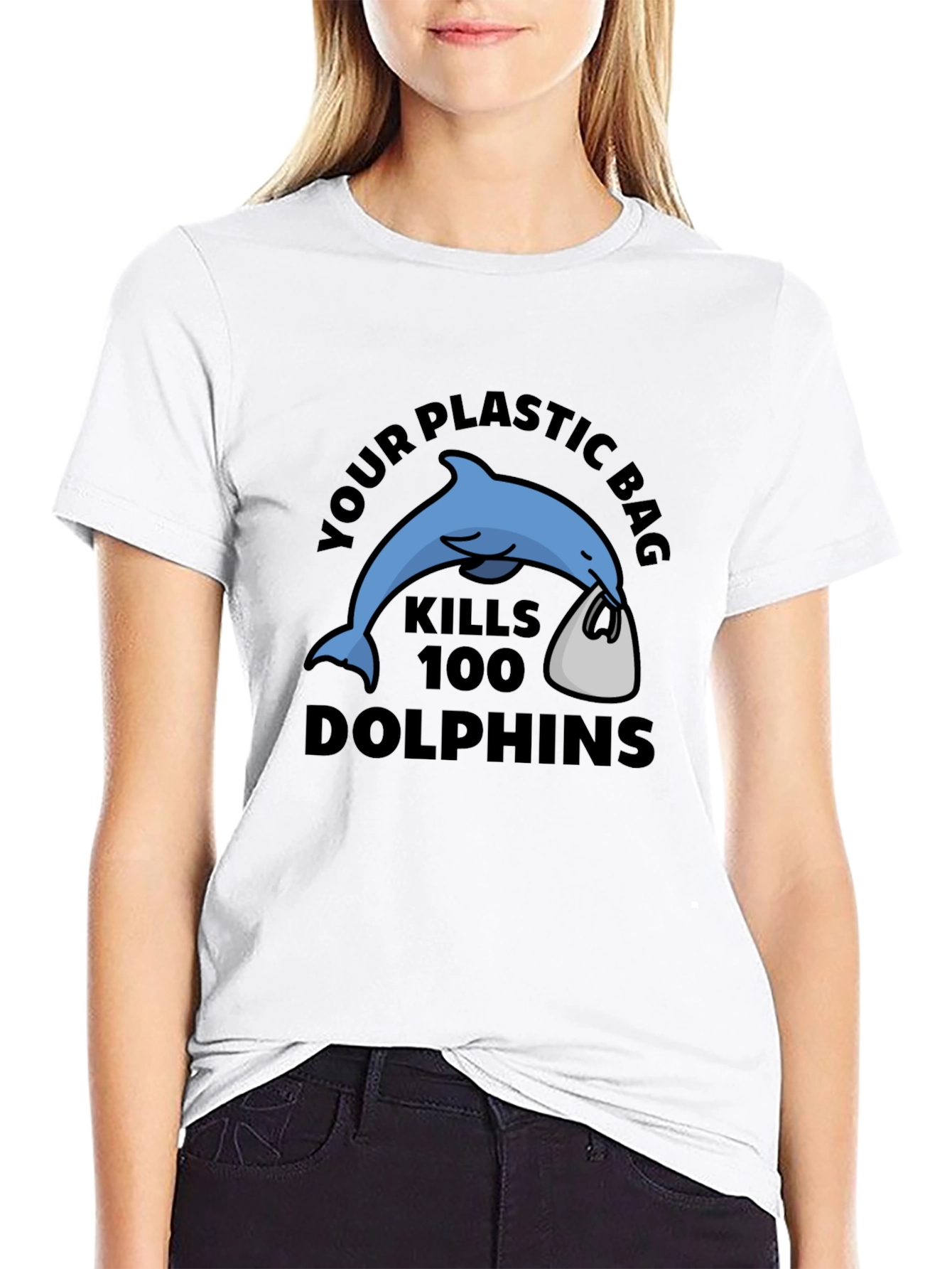 Eco-Friendly Dolphin Graphic T-Shirt
