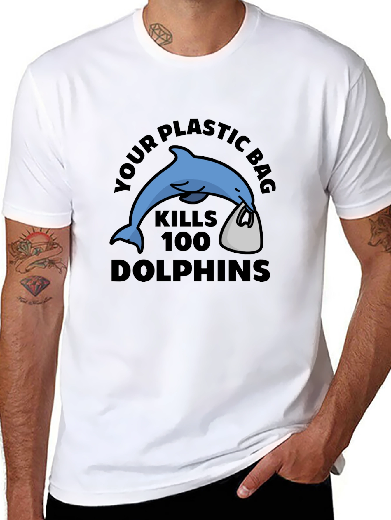 Eco-Friendly Dolphin Graphic T-Shirt