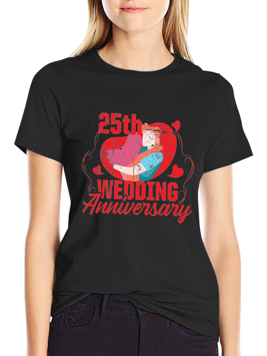 25th Wedding Anniversary Graphic Tee