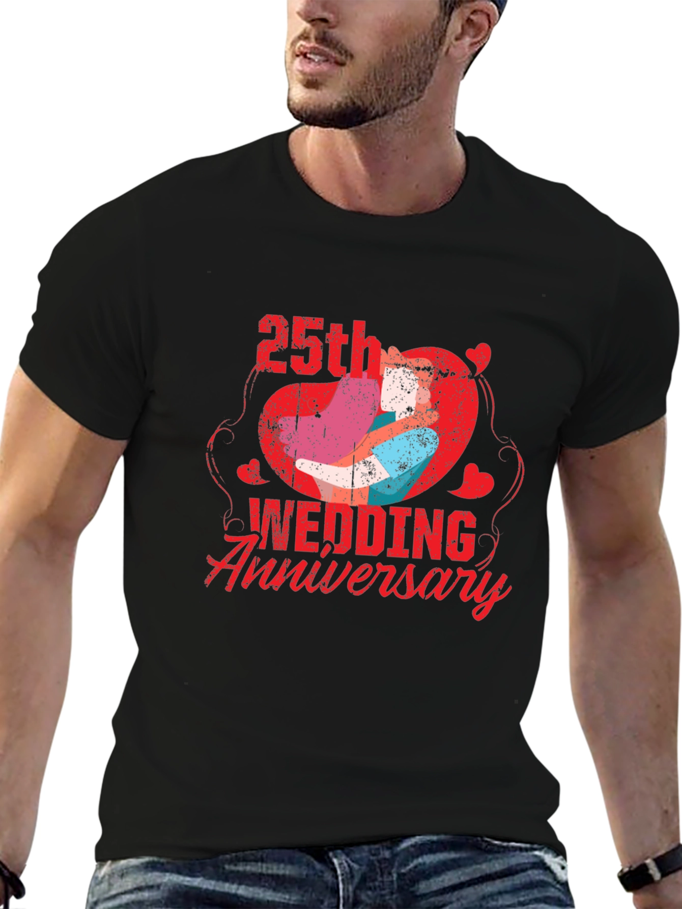 25th Wedding Anniversary Graphic Tee