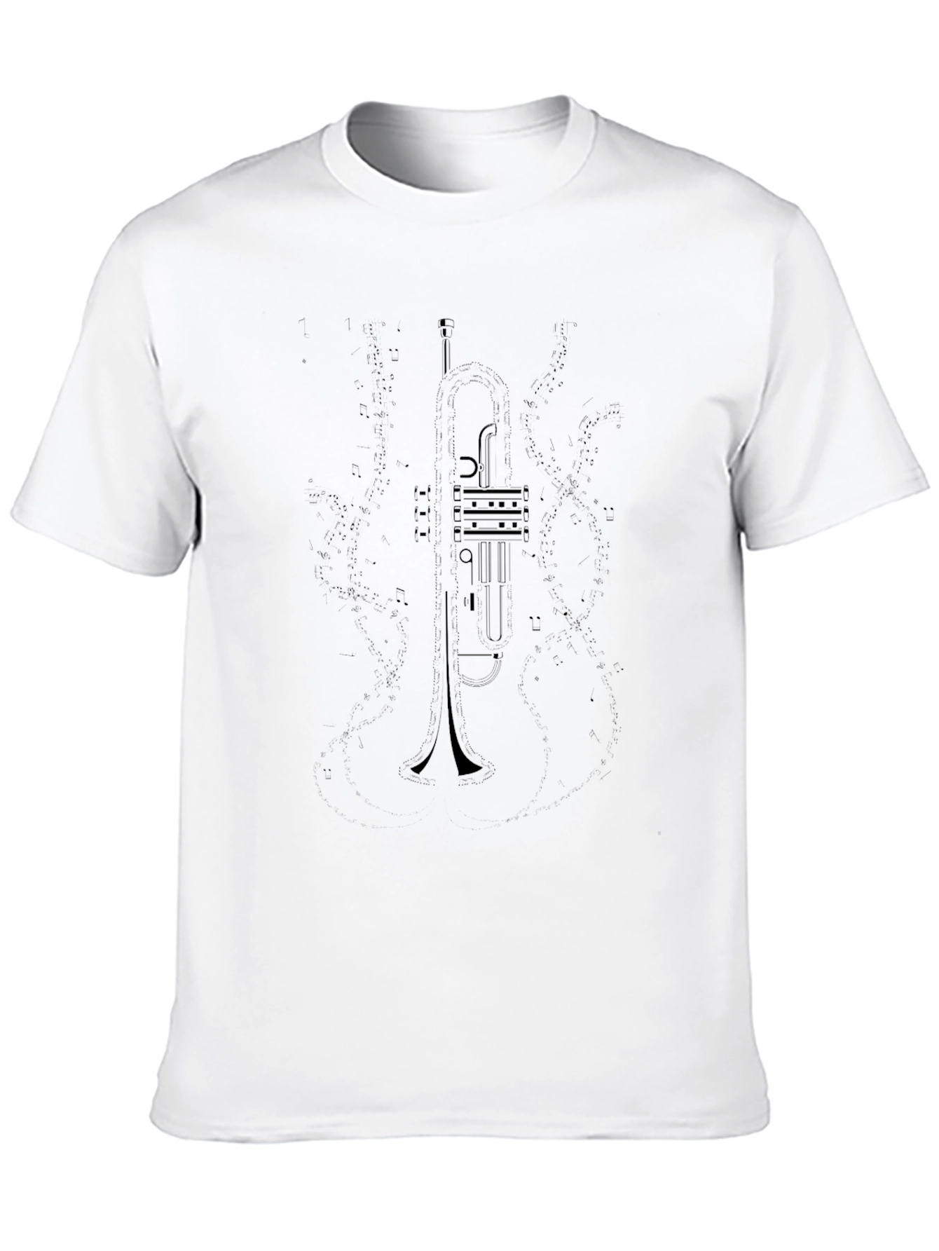Musical Trumpet Graphic Black T-Shirt