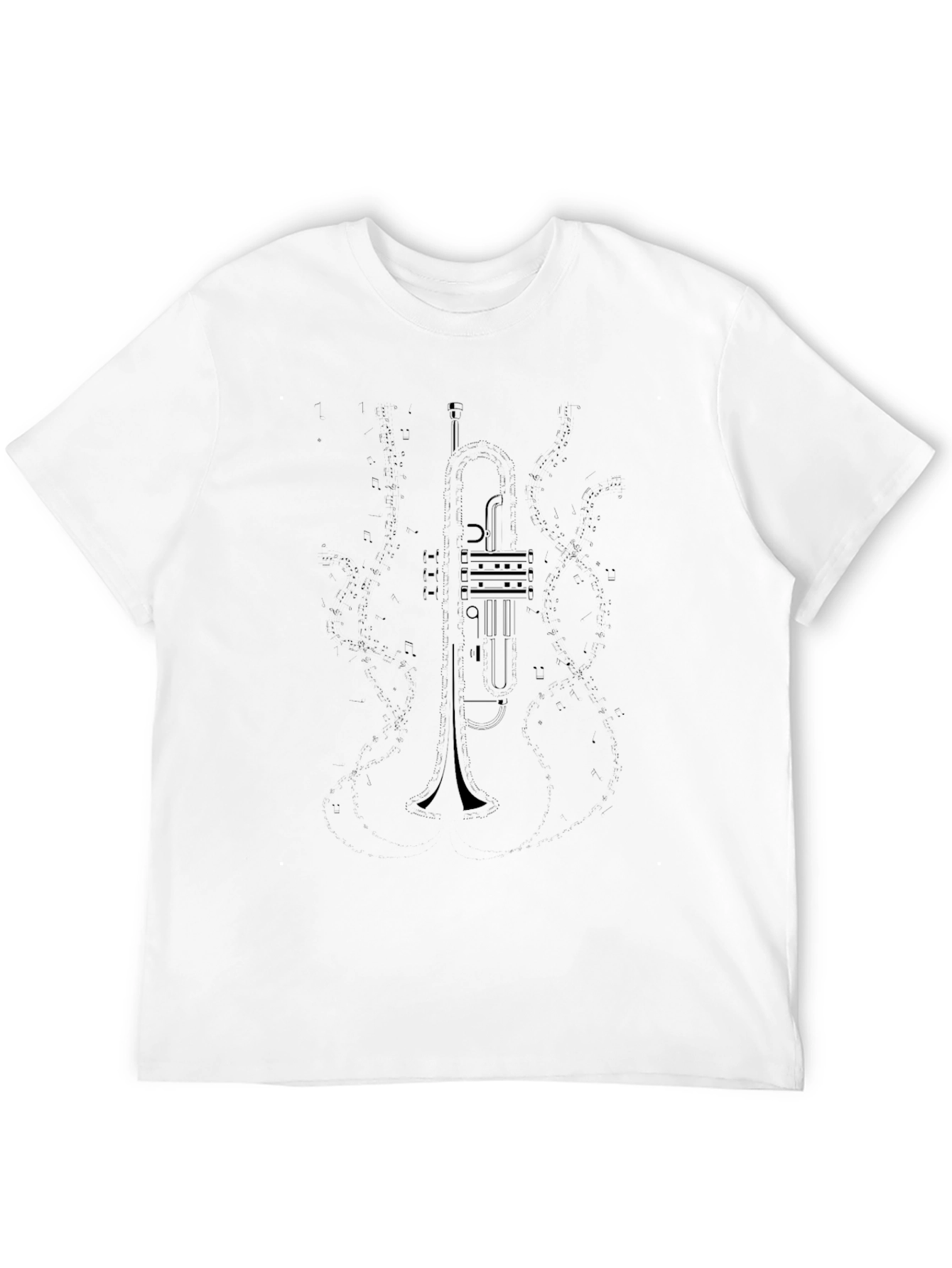 Musical Trumpet Graphic Black T-Shirt