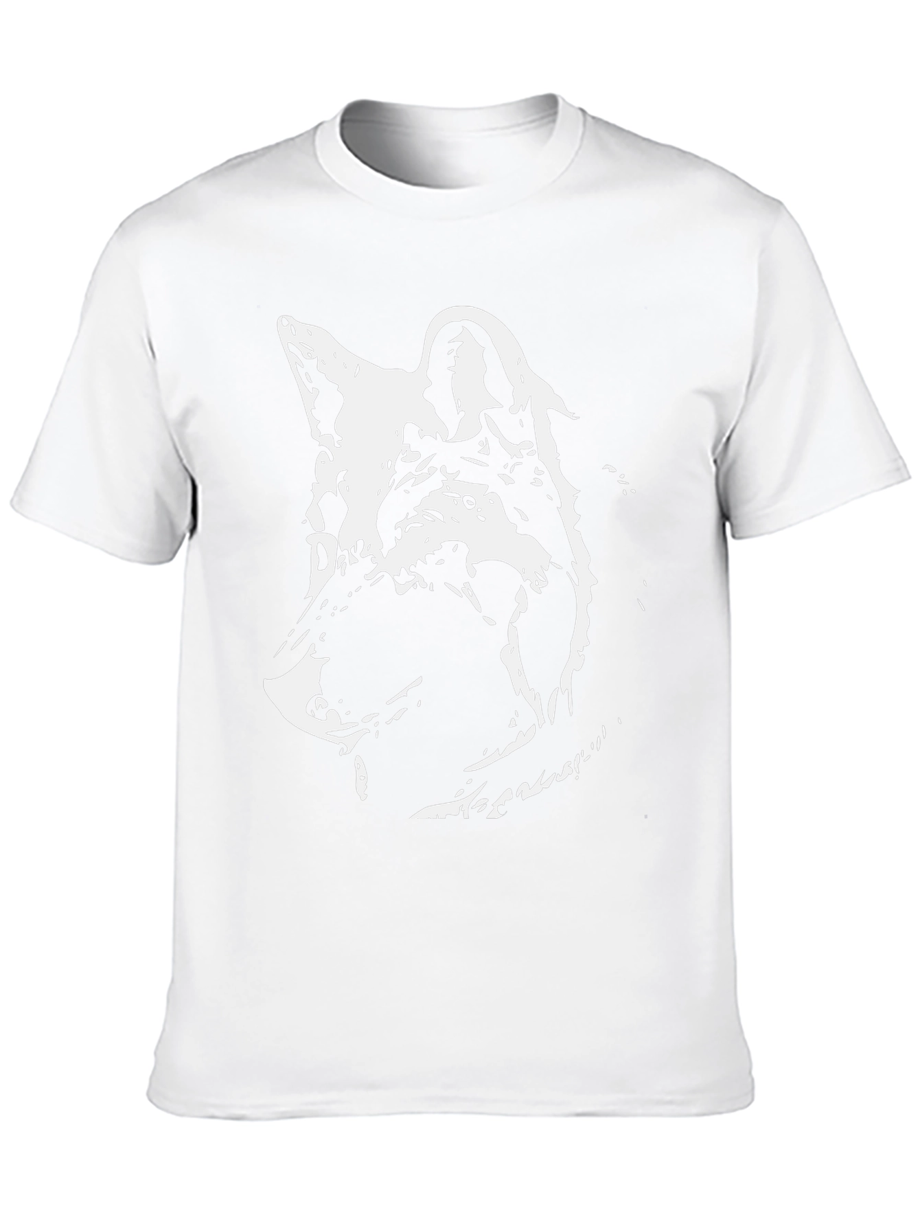 Wolf Graphic Print Black T-Shirt