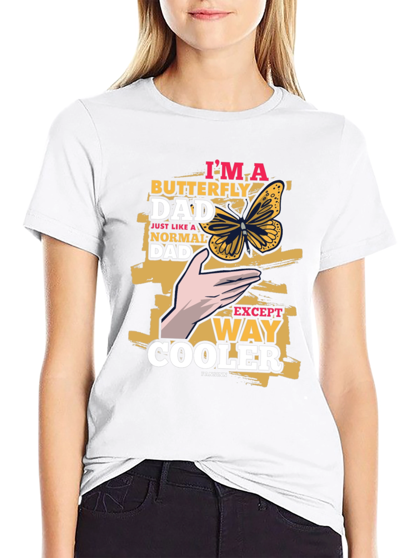 Butterfly Dad Graphic T-Shirt - Cool Fathers Day Tee