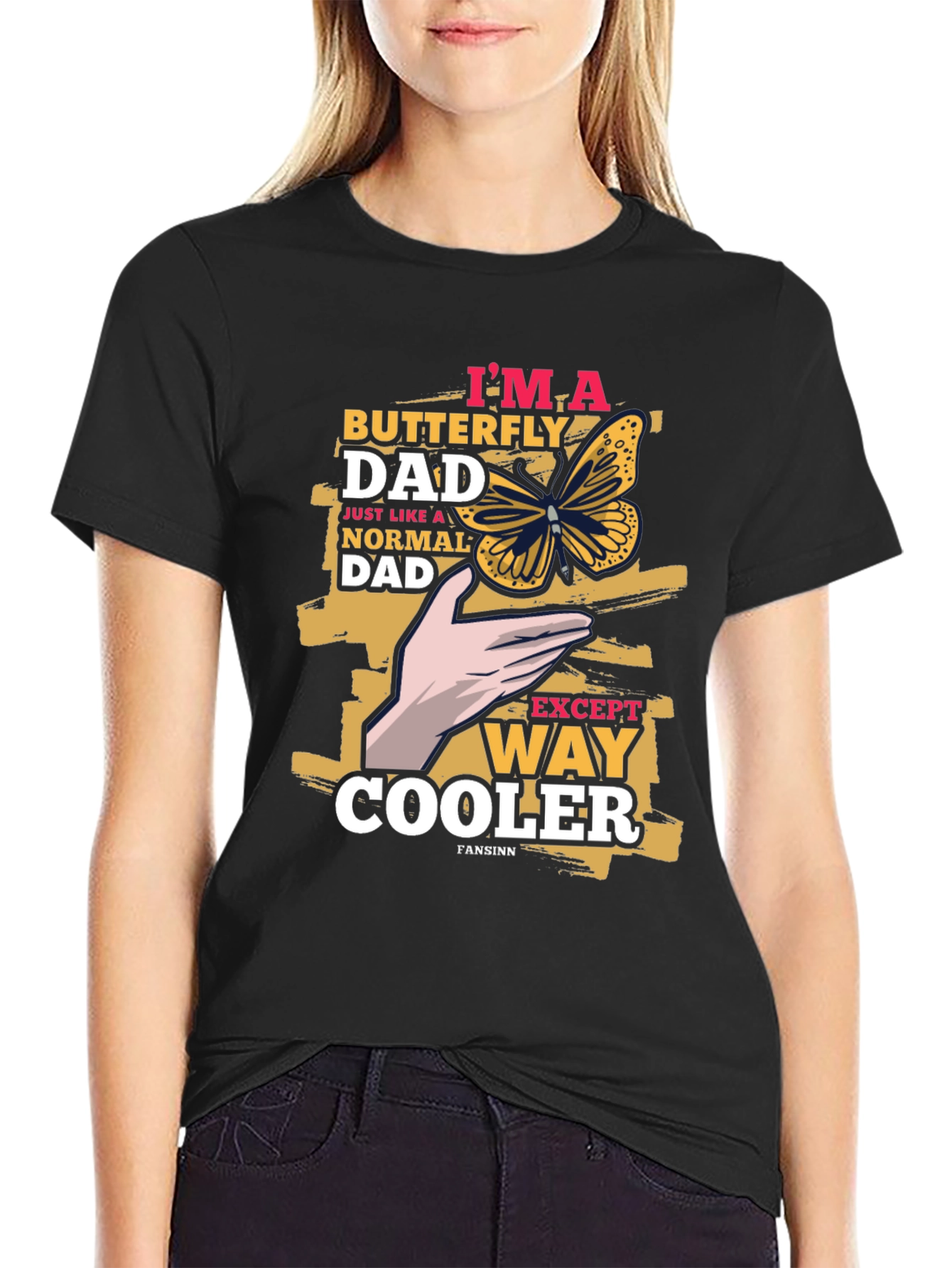 Butterfly Dad Graphic T-Shirt - Cool Fathers Day Tee
