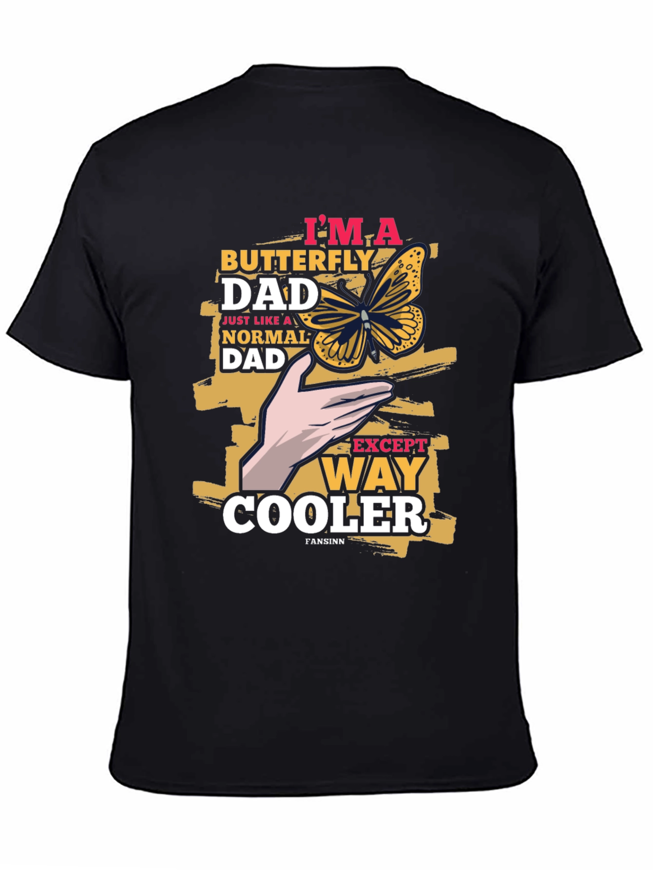 Butterfly Dad Graphic T-Shirt - Cool Fathers Day Tee
