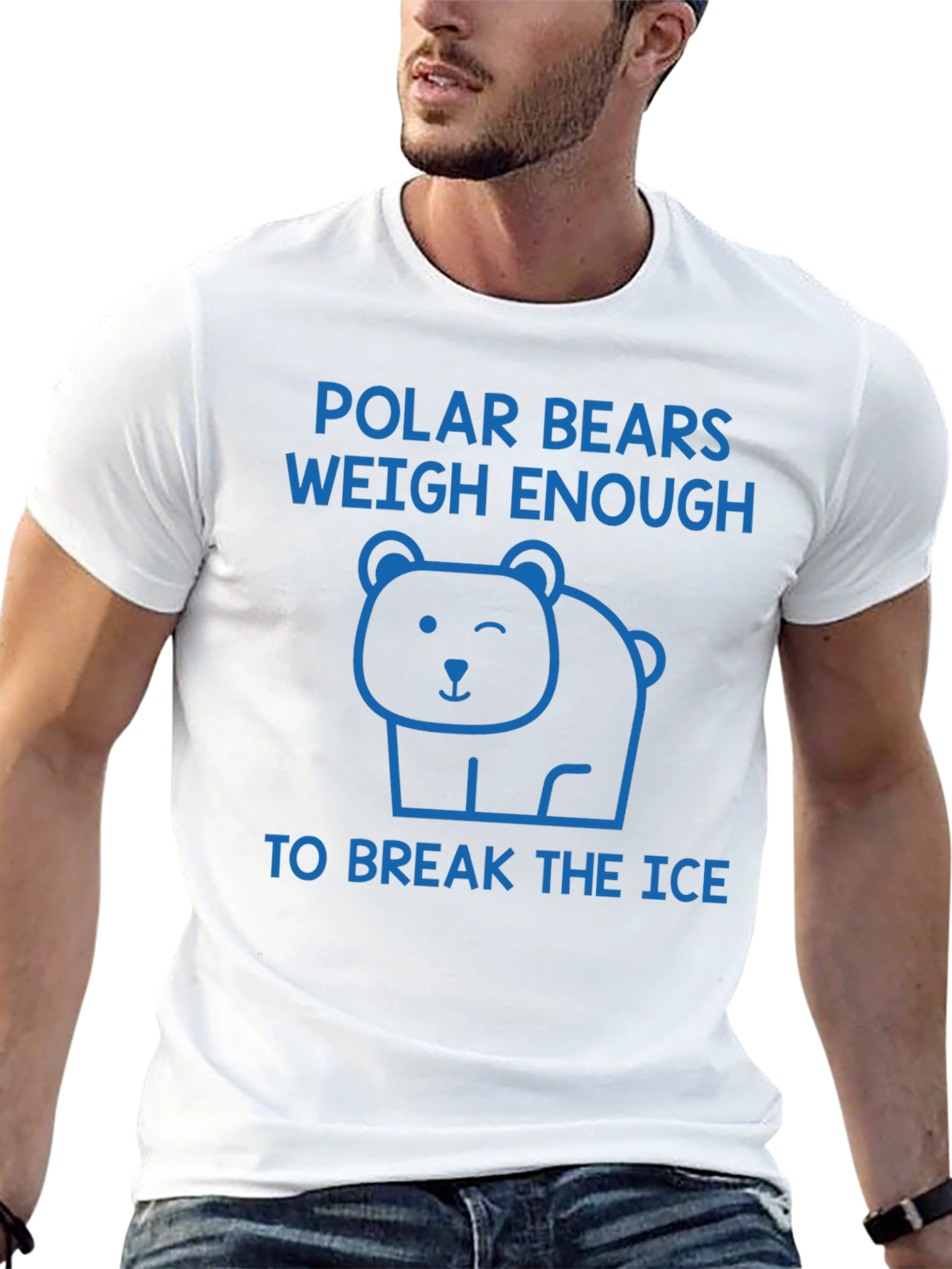 Polar Bear Weigh Enough T-Shirt Funny Graphic Tee