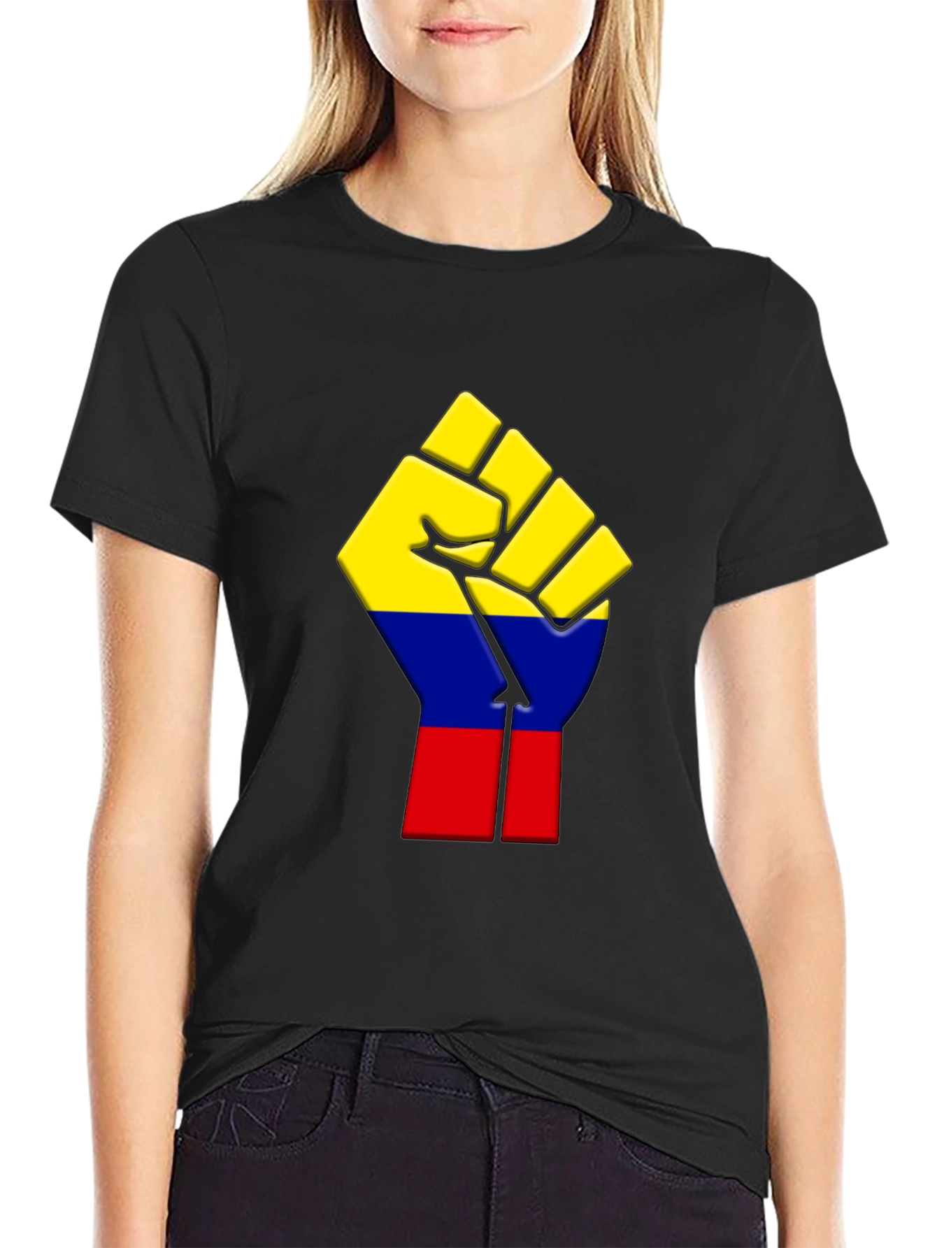 Colombia Flag Fist T-Shirt