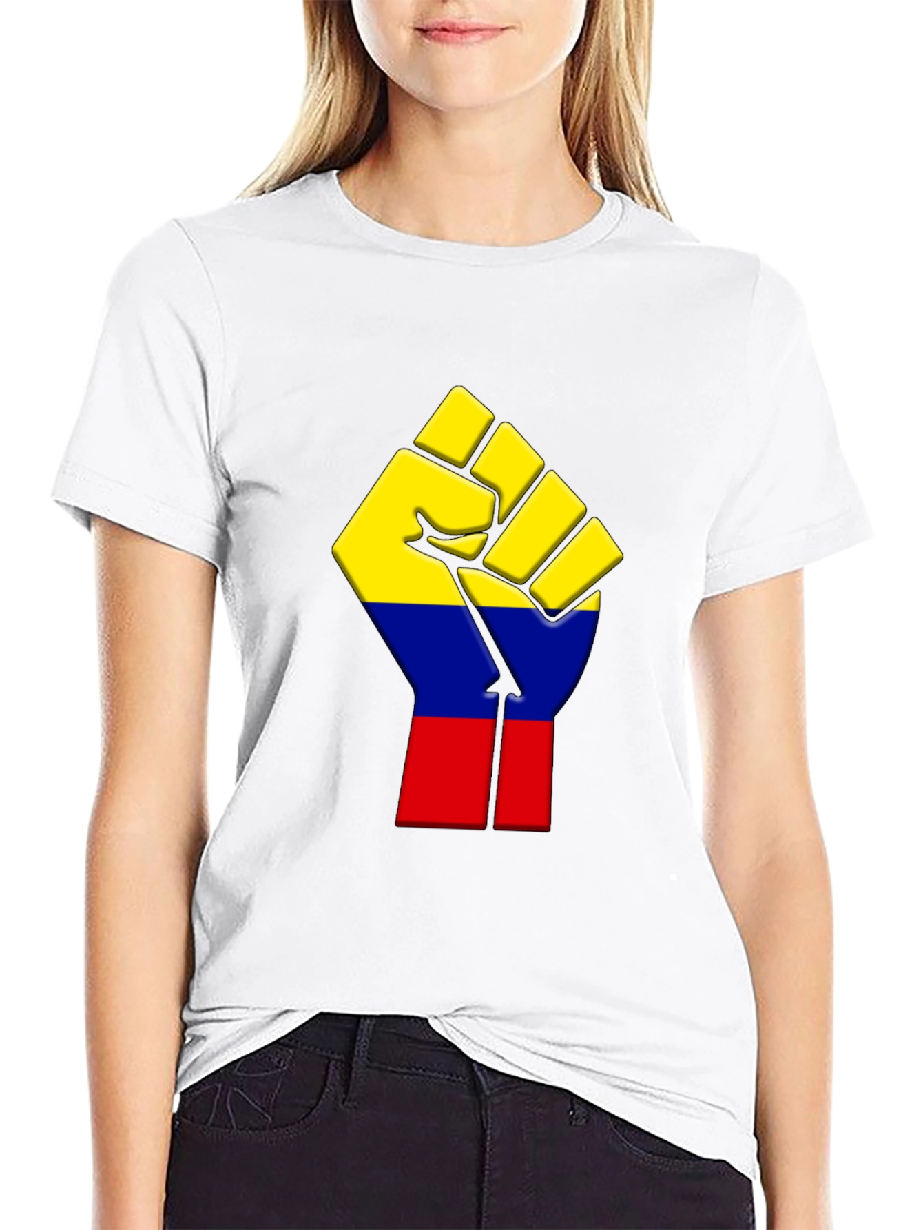 Colombia Flag Fist T-Shirt