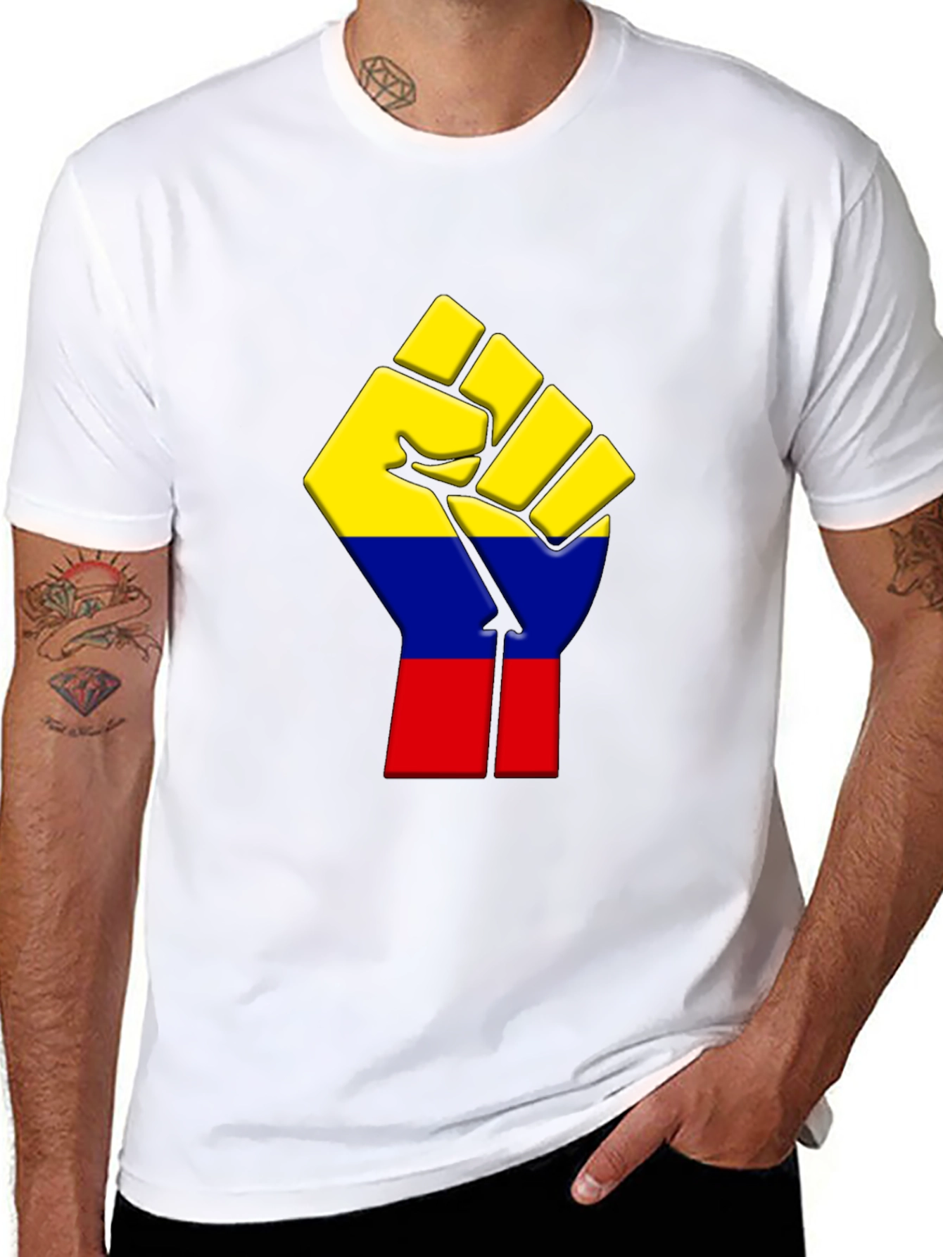 Colombia Flag Fist T-Shirt