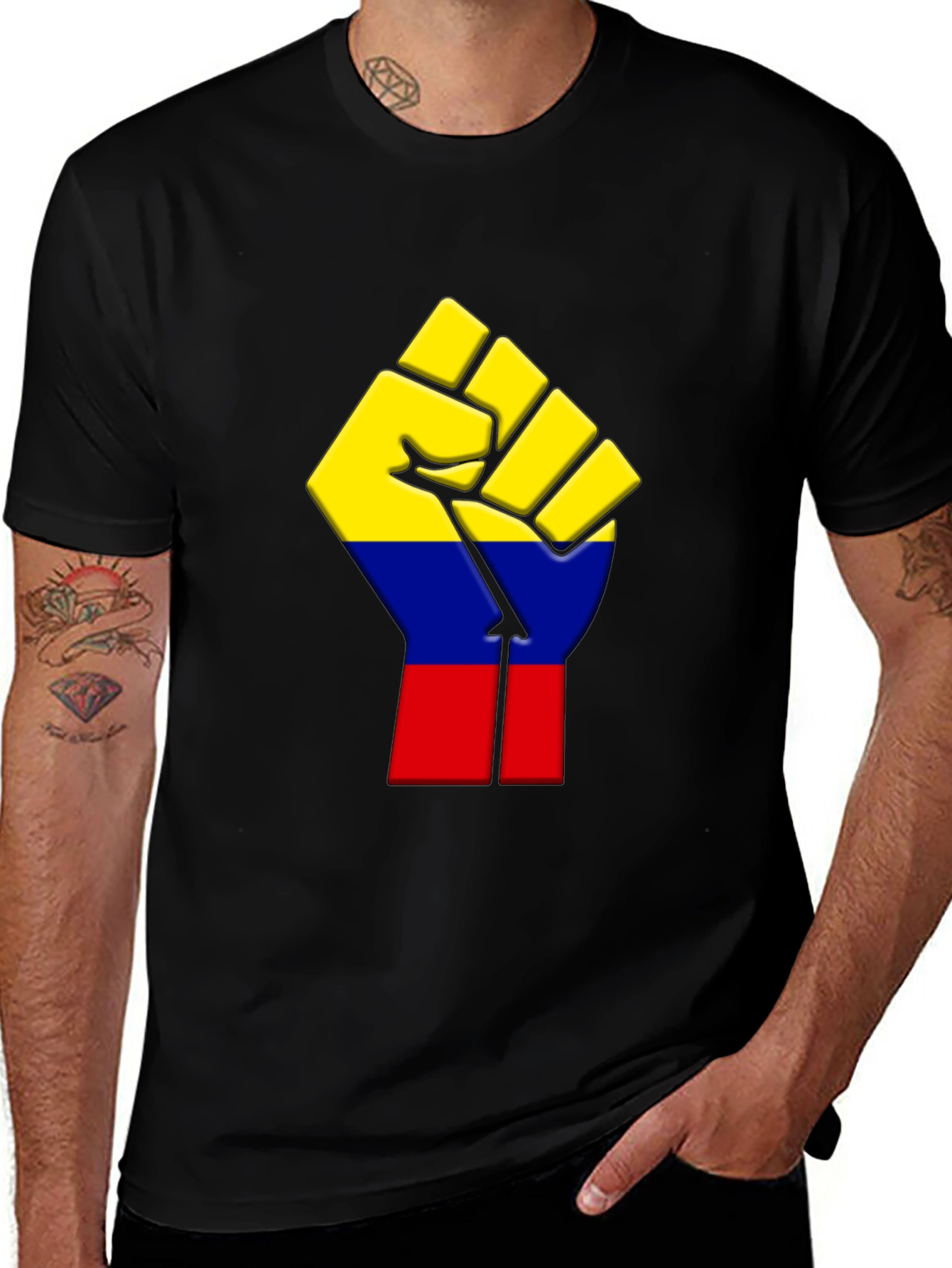 Colombia Flag Fist T-Shirt