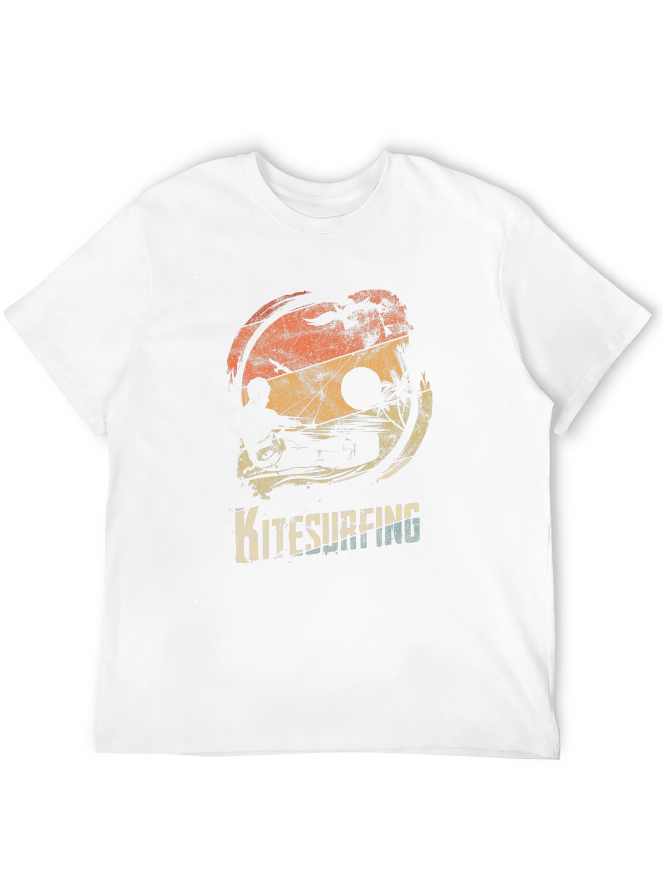 Kitesurfing Retro Sunset Graphic Tee