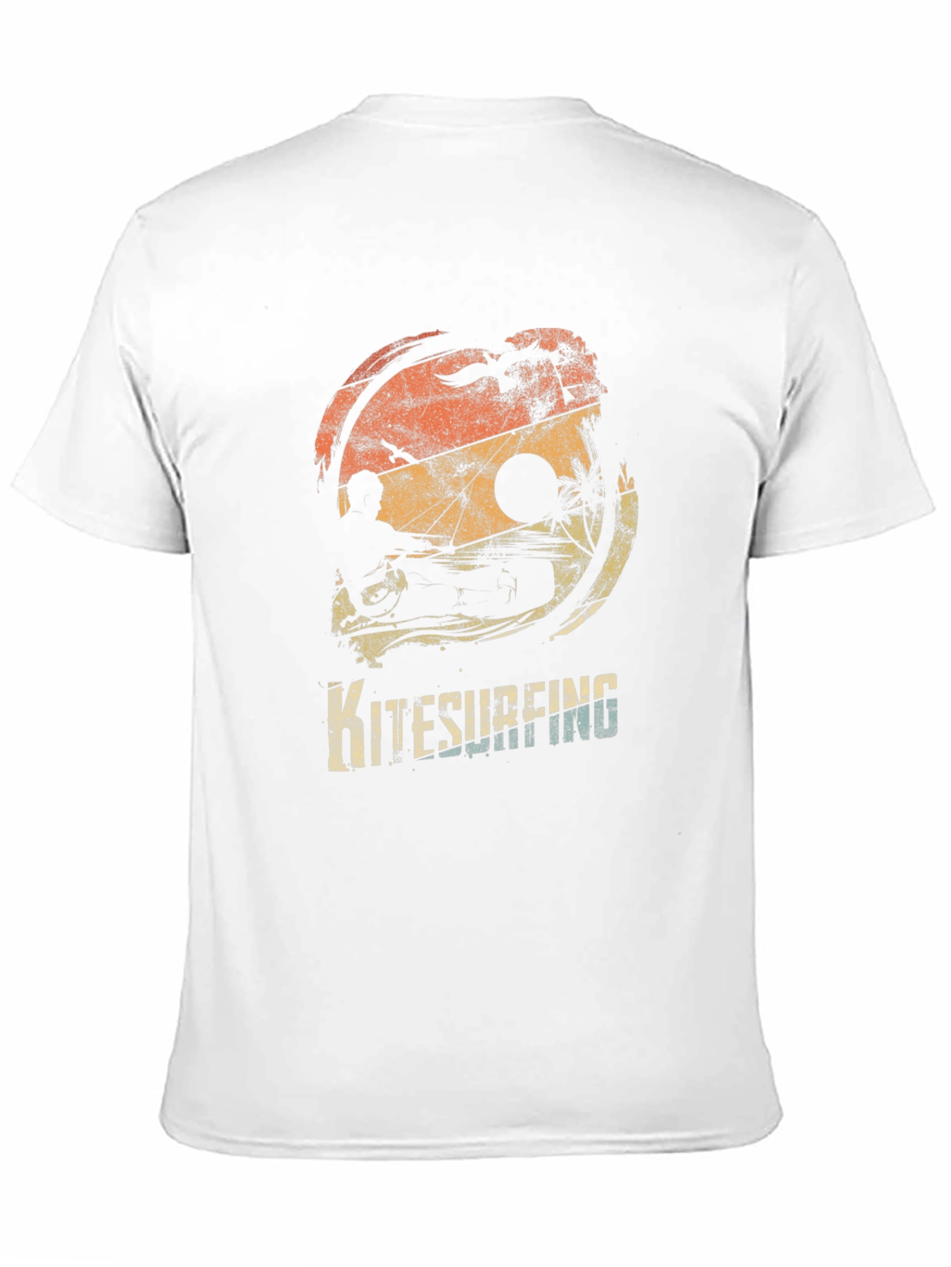 Kitesurfing Retro Sunset Graphic Tee