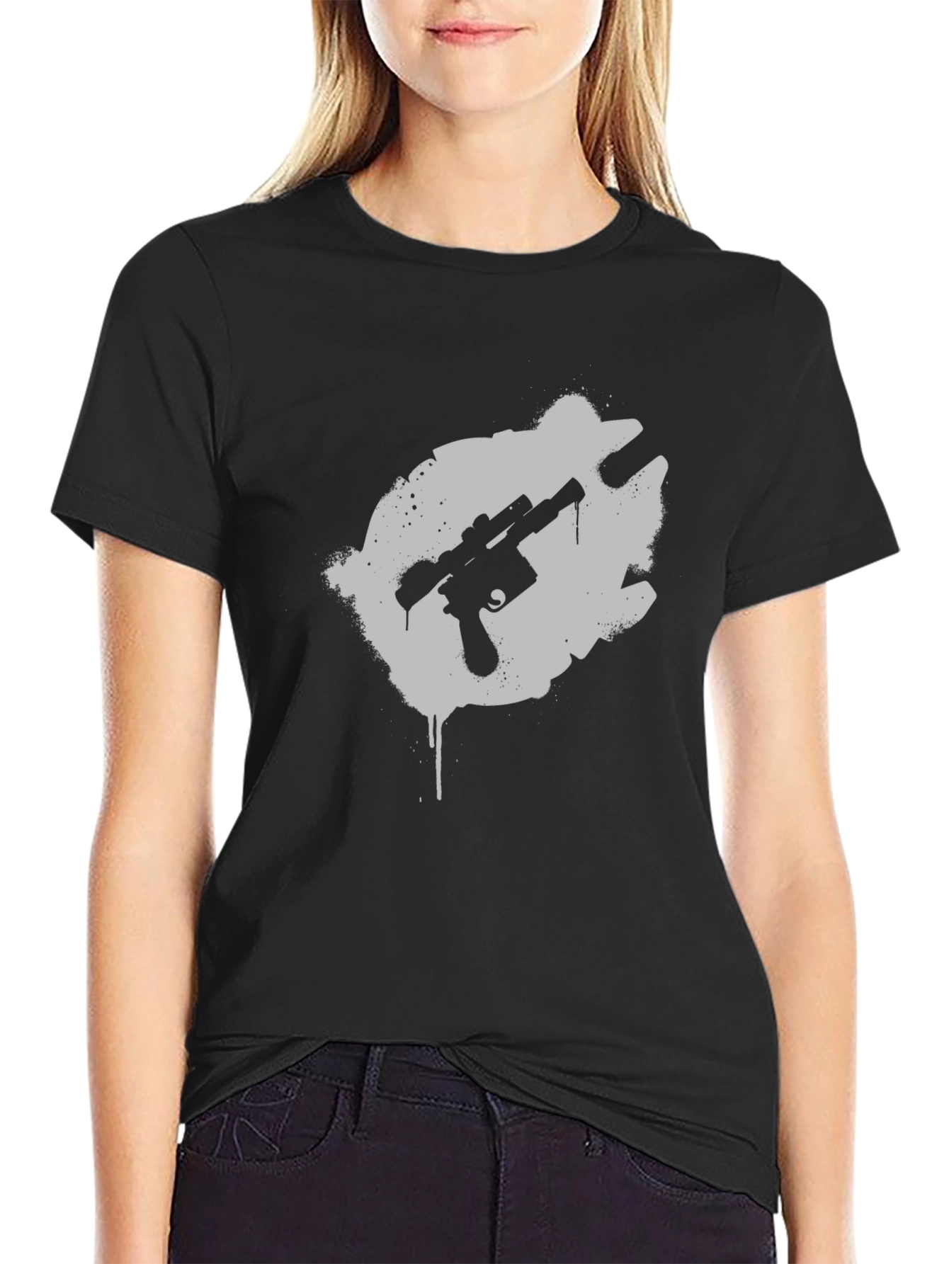 Star Wars Han Solo Blaster Black T-Shirt