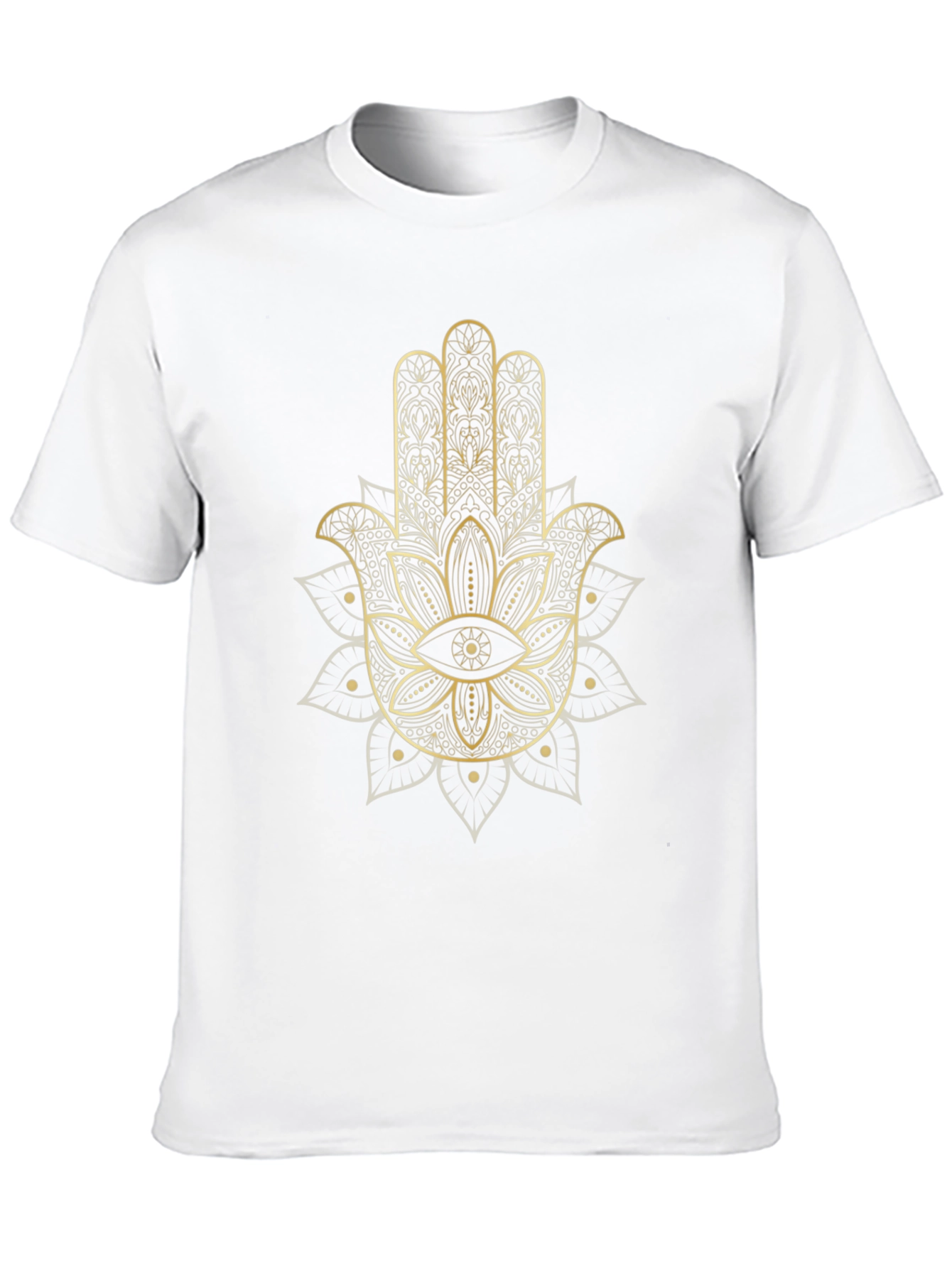 Hamsa Hand Graphic Tee - Black Cotton Comfort