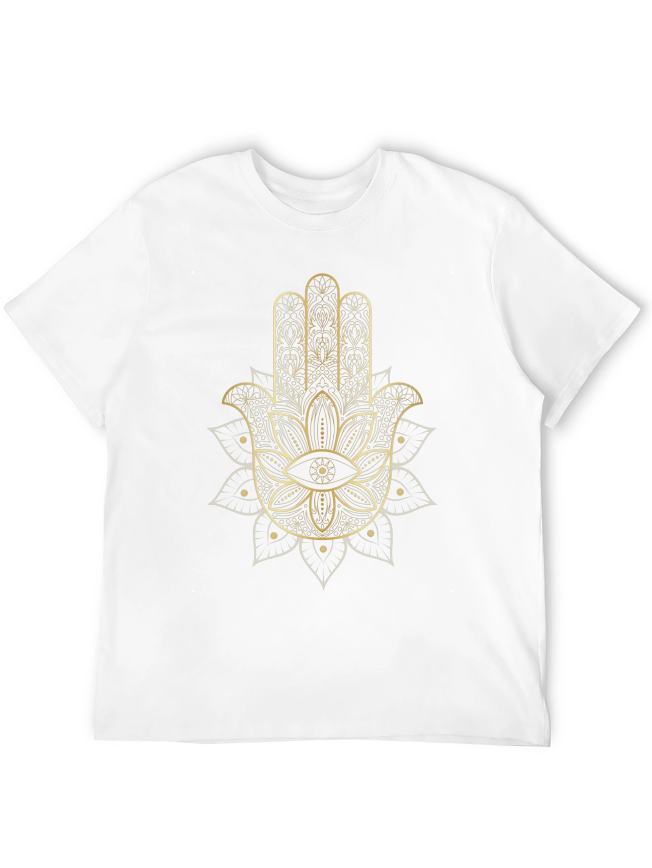 Hamsa Hand Graphic Tee - Black Cotton Comfort