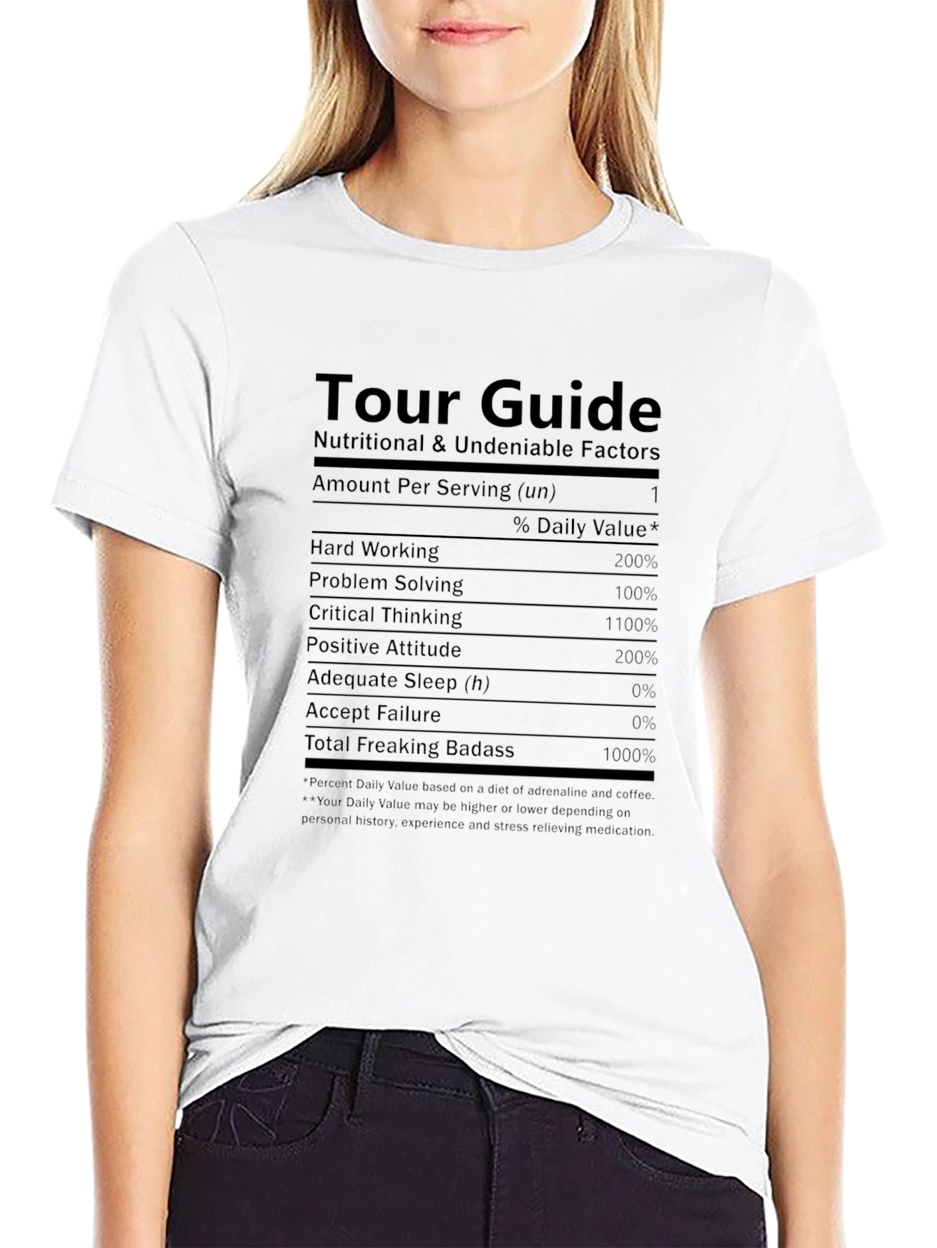 Tour Guide T-Shirt - Nutritional Facts Funny Tee