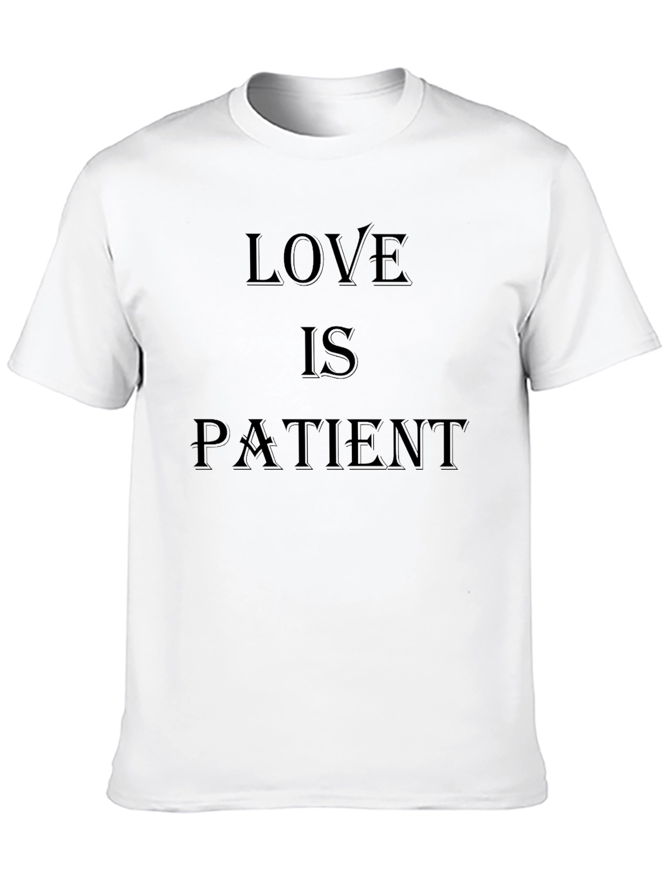 Love Is Patient Black Graphic Tee