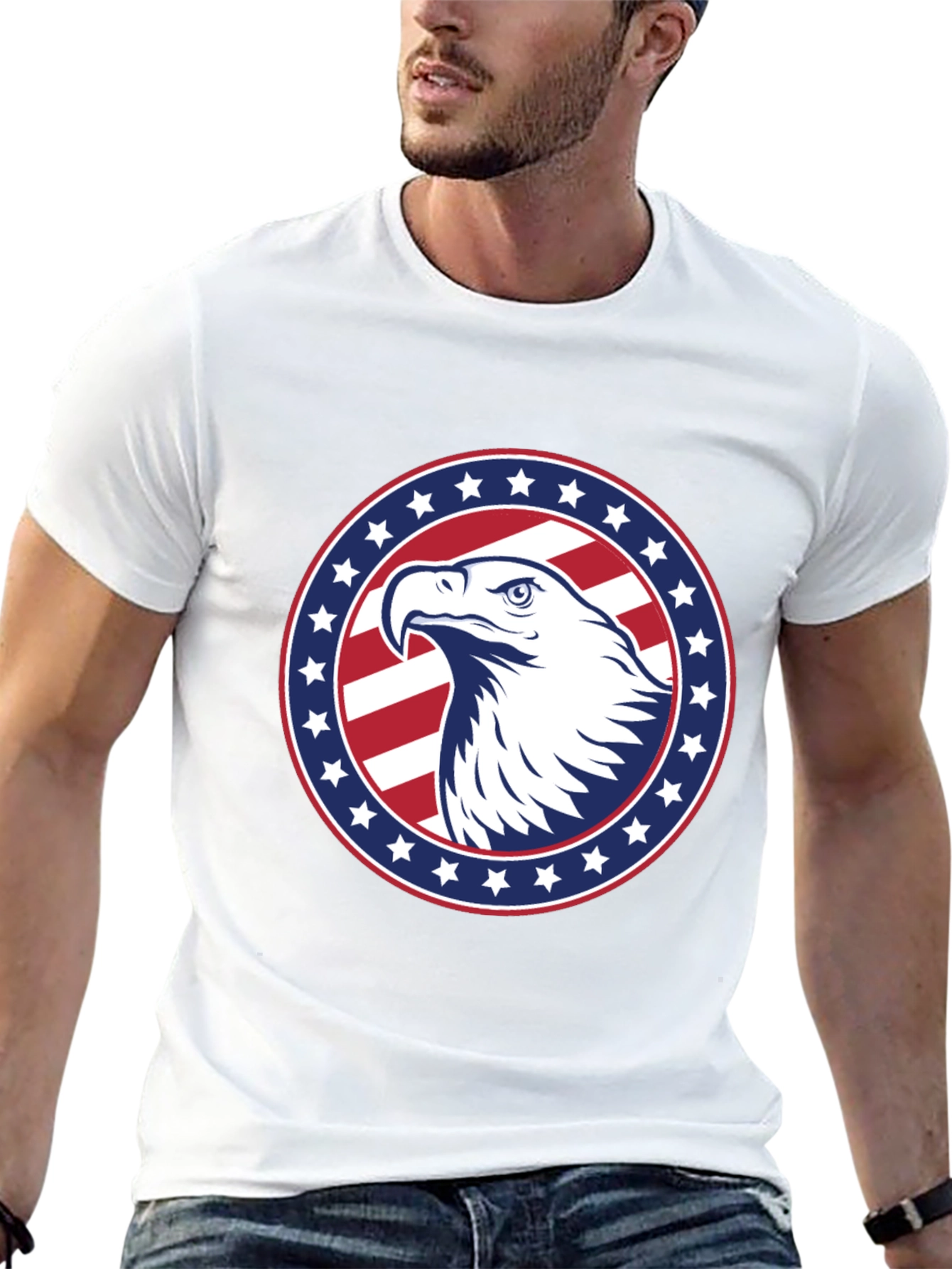 American Eagle Patriotic Graphic Tee