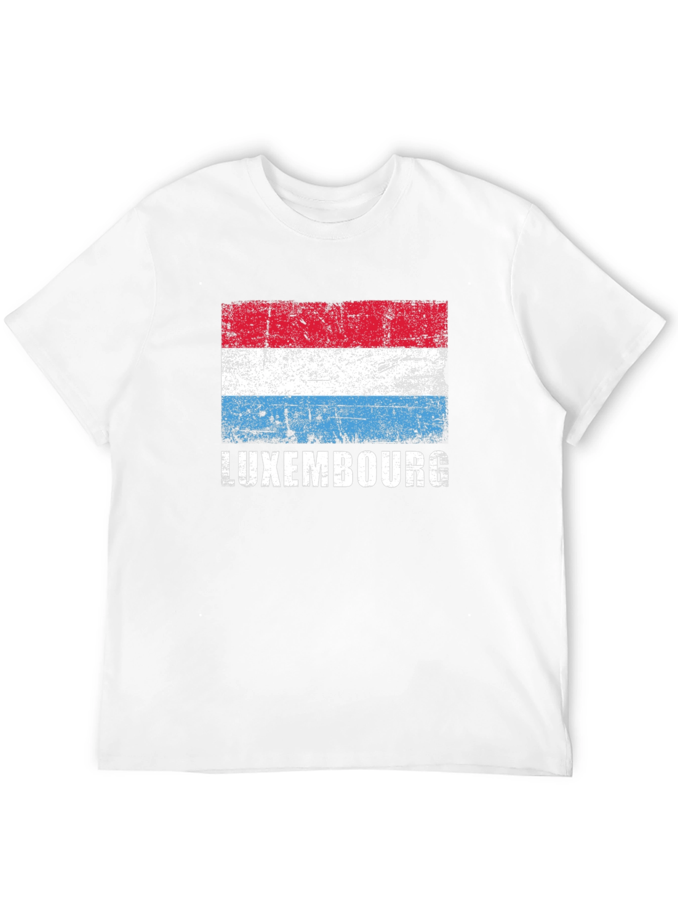 Luxembourg Flag T-Shirt - Distressed Design