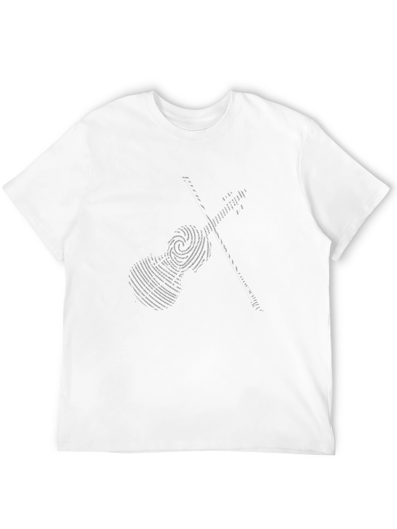 Abstract Violin Print Black T-Shirt