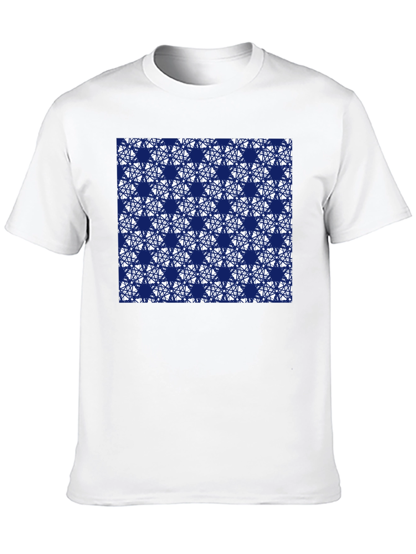 Geometric Patterned Tee - Modern Style Soft Cotton