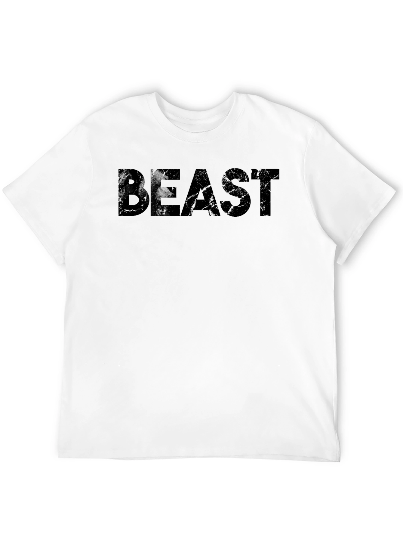 Beast Graphic Print Mens T-Shirt - Black