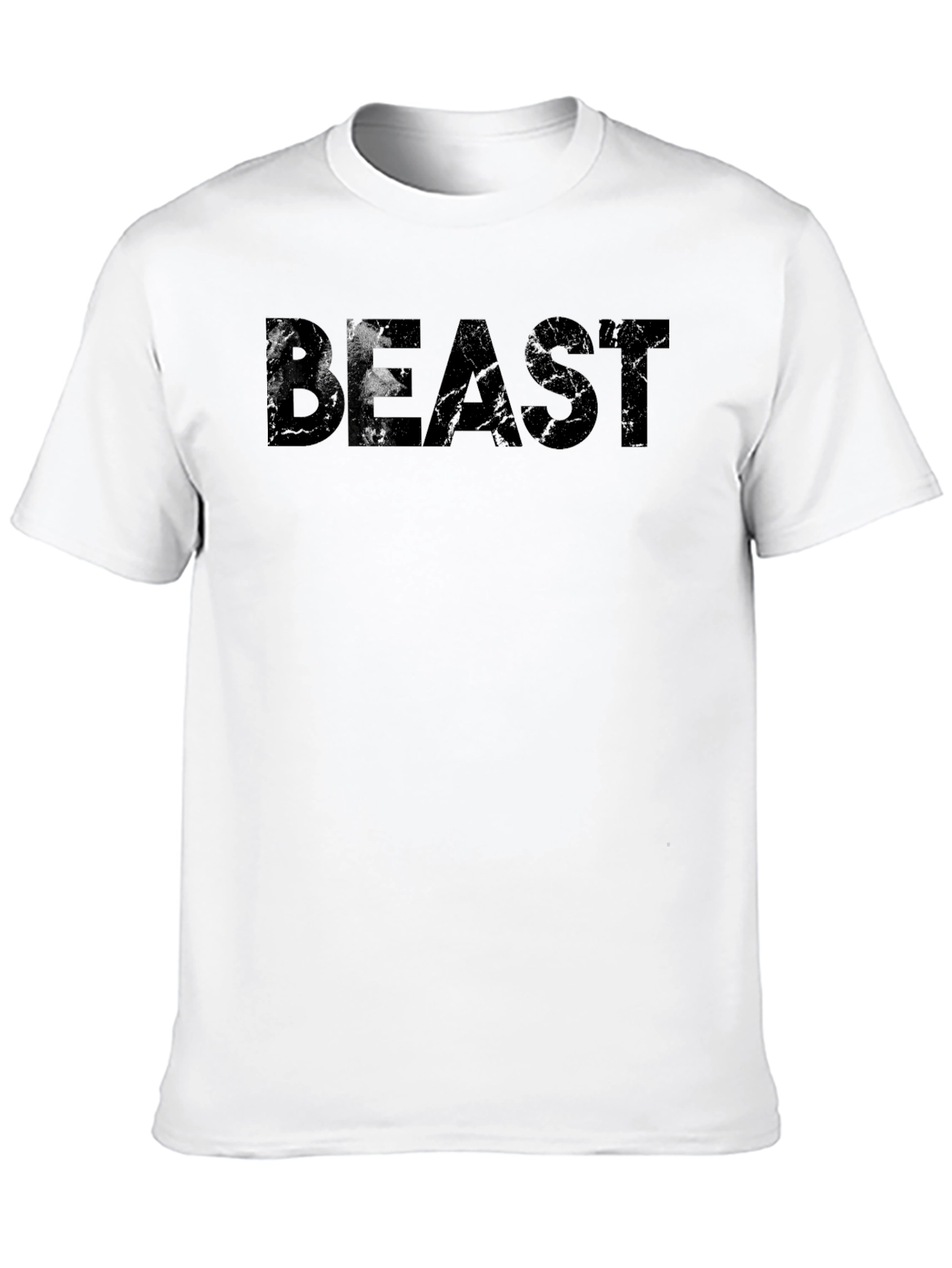 Beast Graphic Print Mens T-Shirt - Black
