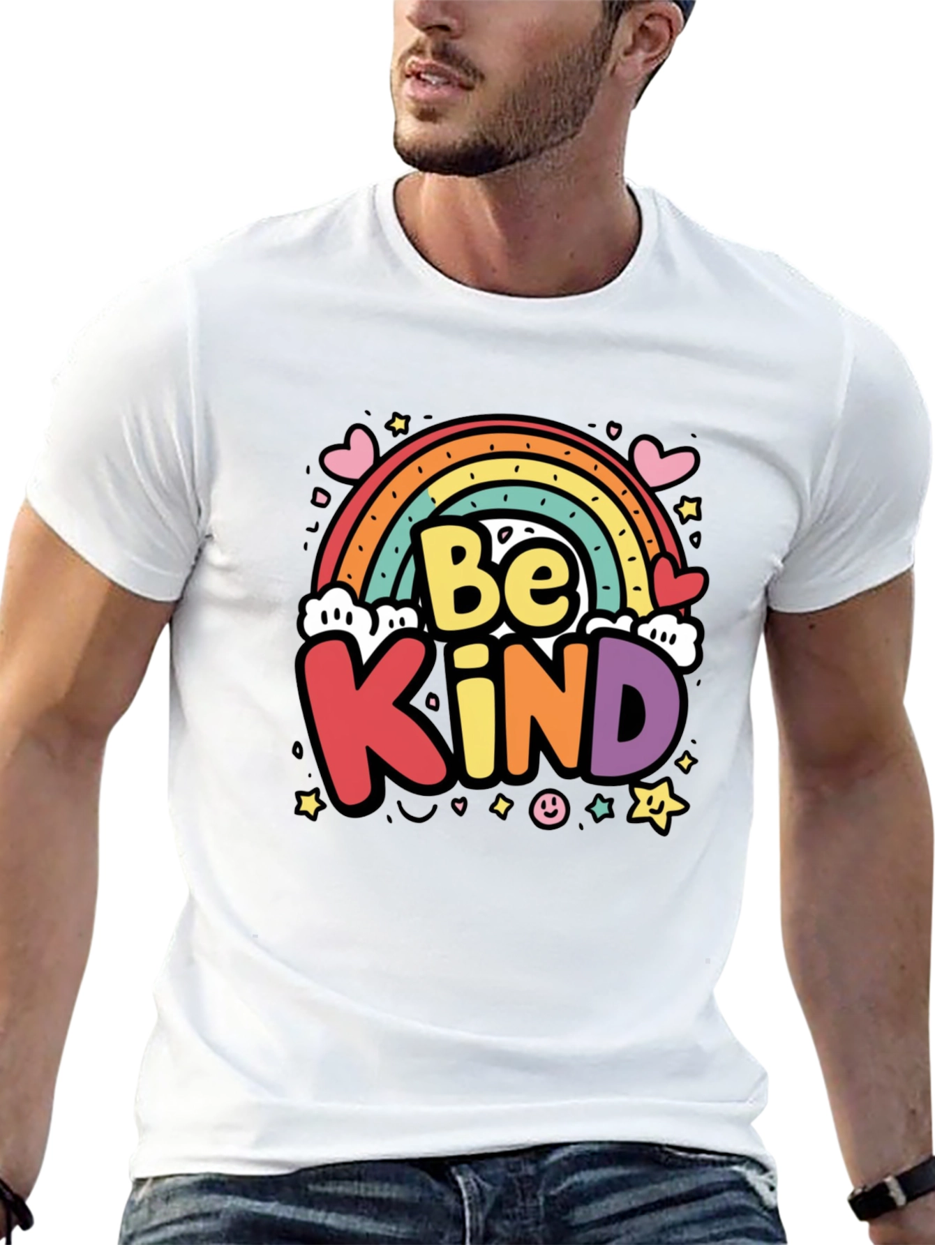 Be Kind Rainbow Graphic Tee - Unisex