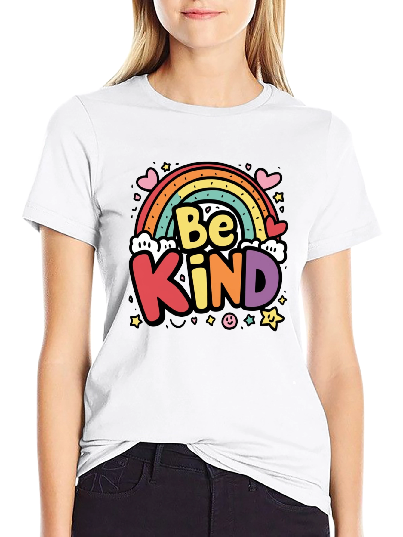 Be Kind Rainbow Graphic Tee - Unisex