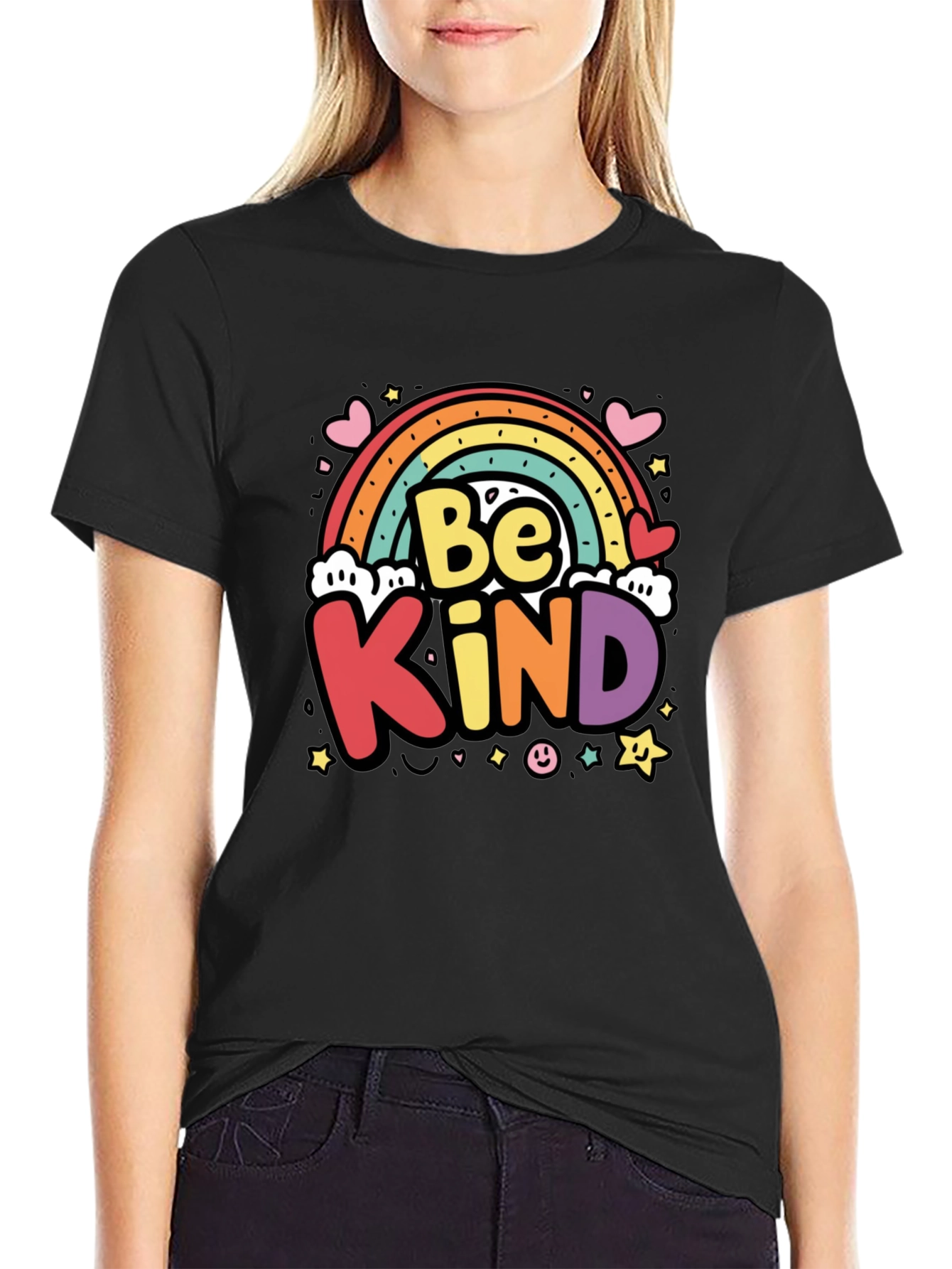 Be Kind Rainbow Graphic Tee - Unisex
