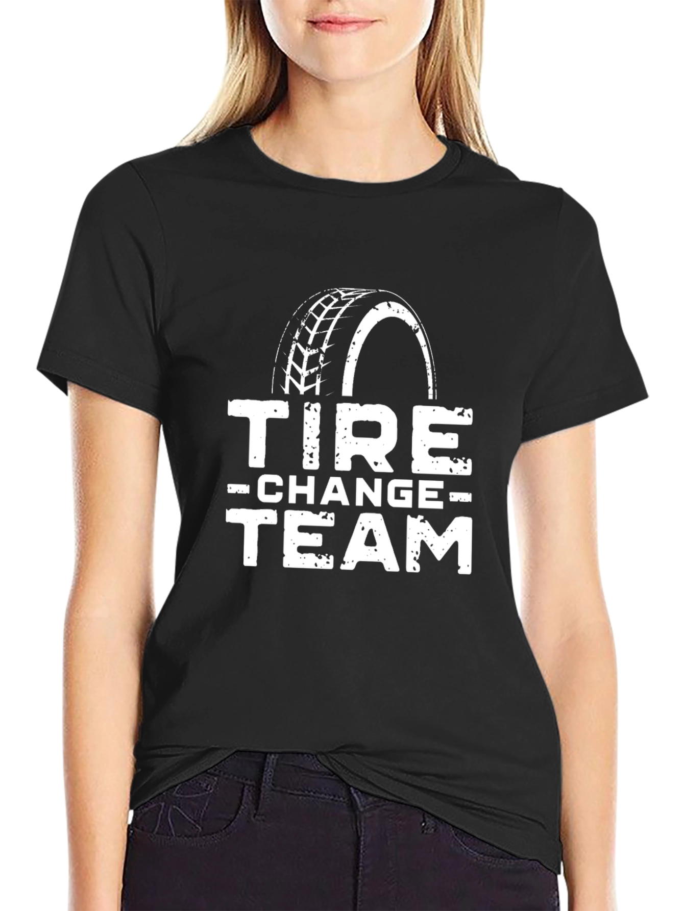 Tire Change Team Crew Neck T-Shirt