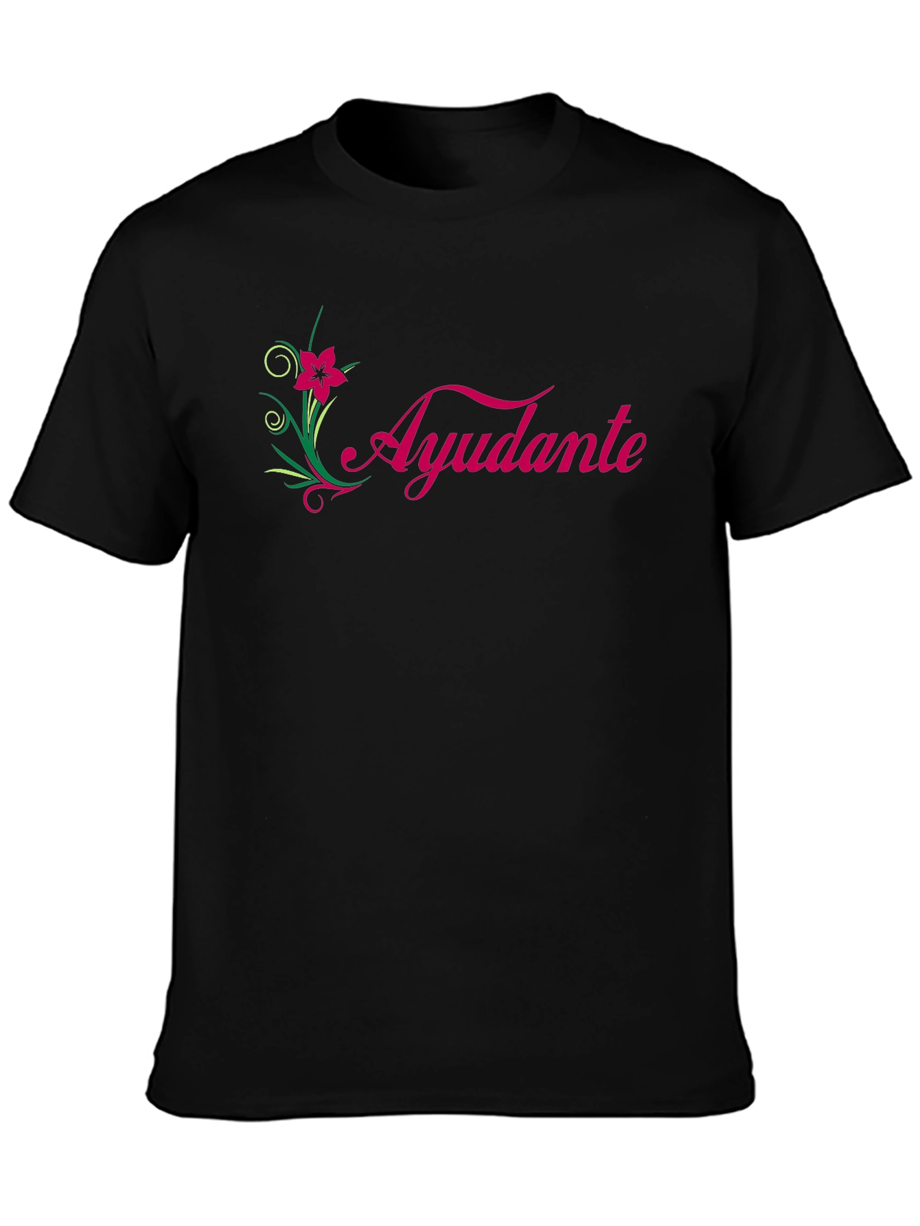 Ayudante Graphic Tee - Black Cotton T-Shirt