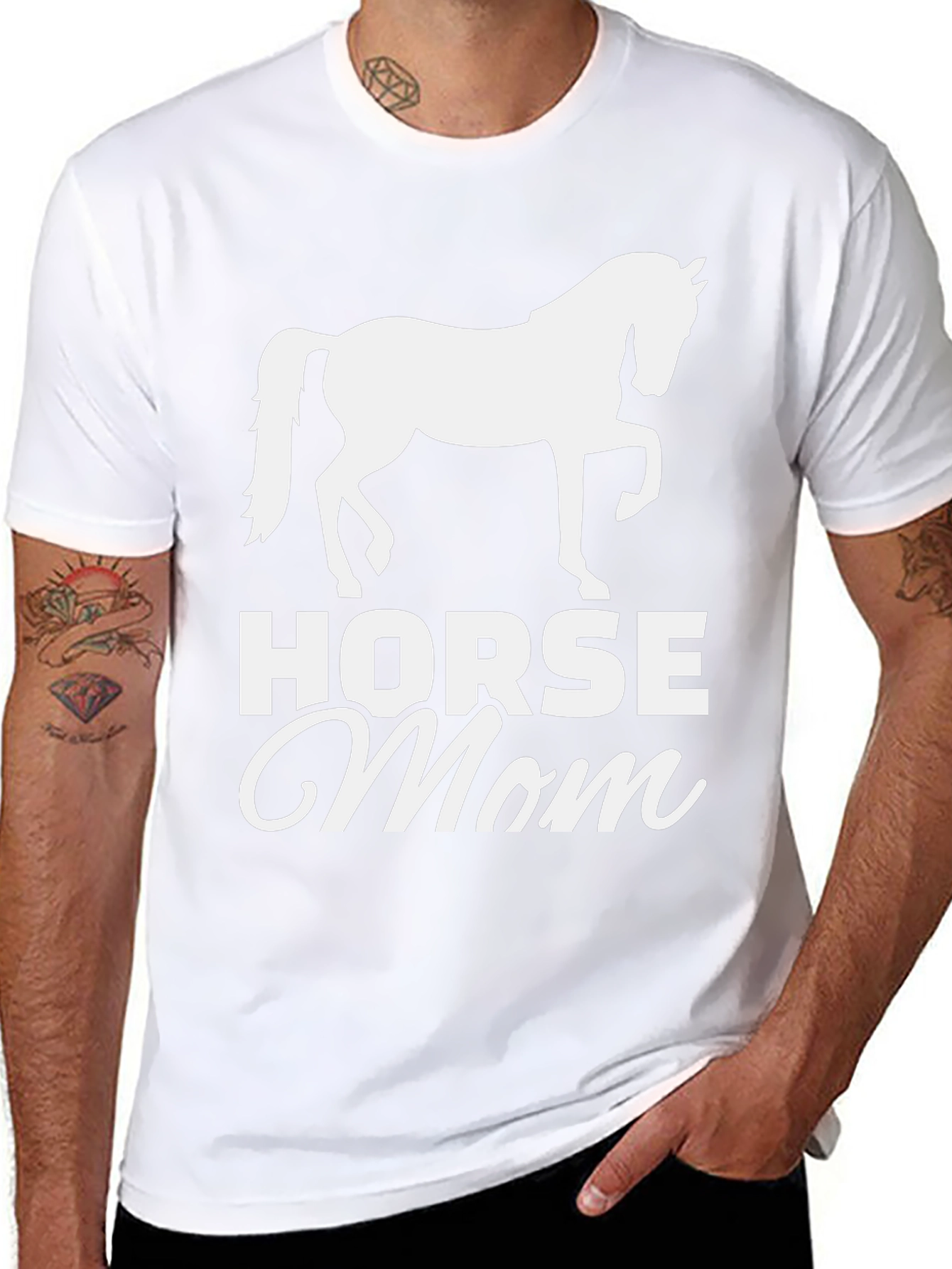 Horse Mom Black T-Shirt