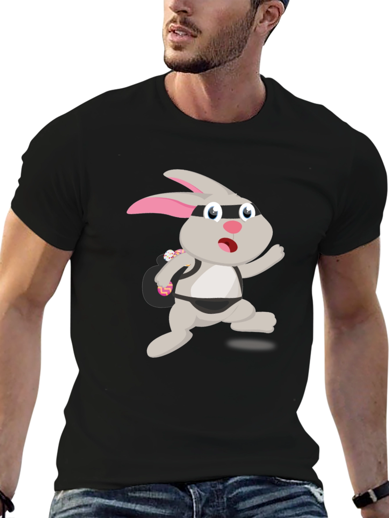 Rabbit Bandit Graphic Tee - Novelty Humor T-Shirt
