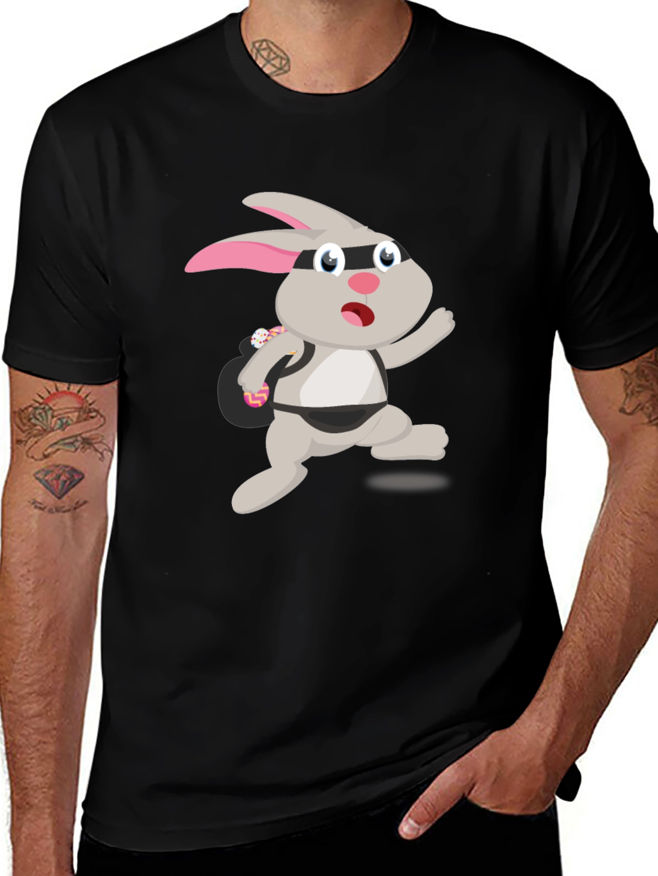 Rabbit Bandit Graphic Tee - Novelty Humor T-Shirt