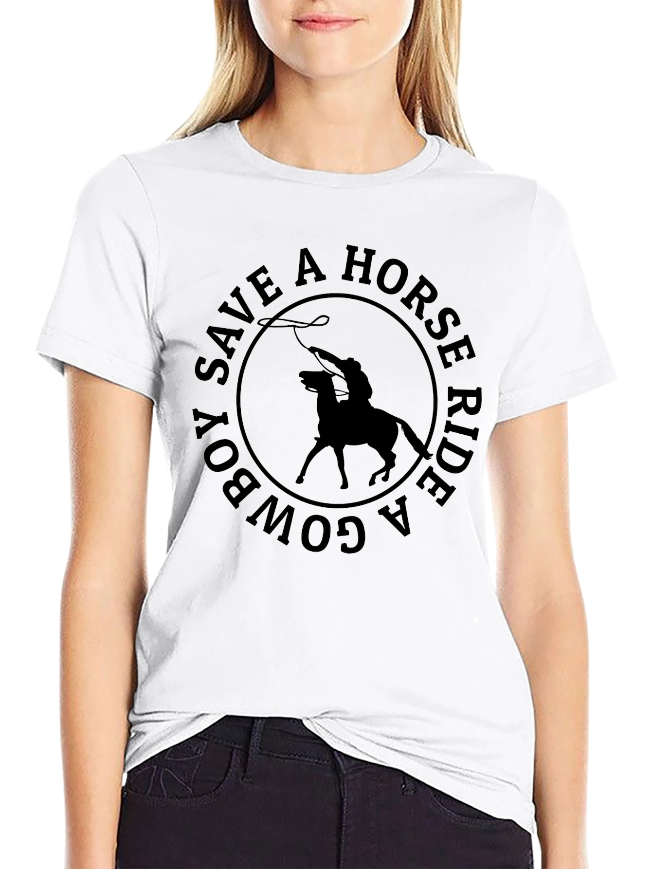 Save a Horse Ride a Cowboy Graphic T-Shirt