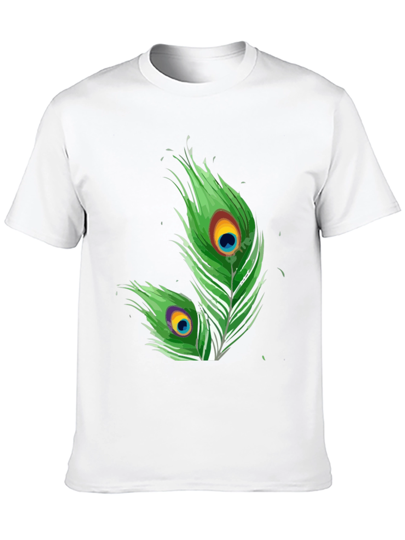 Peacock Feather Graphic Tee - Stylish Design