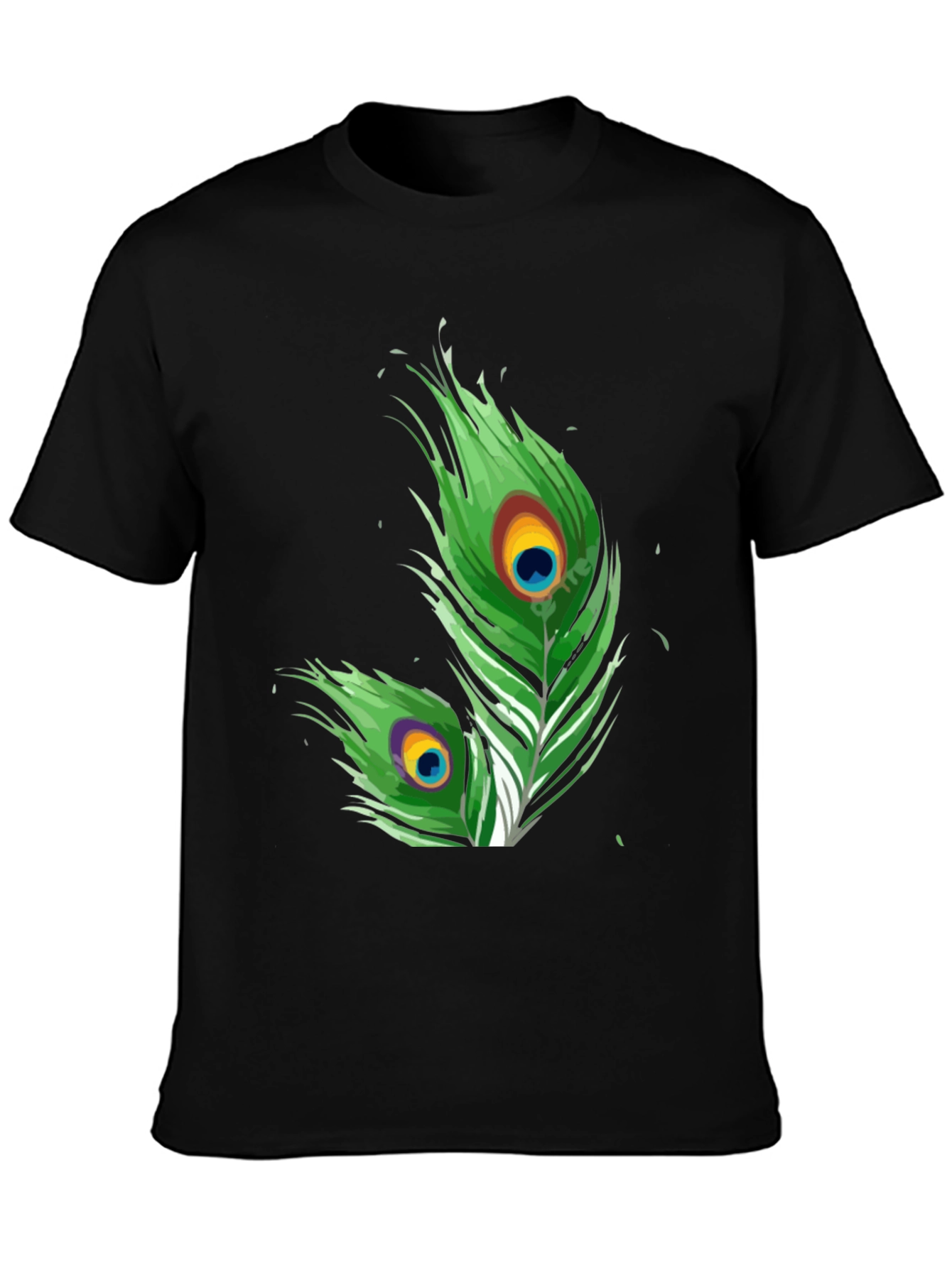 Peacock Feather Graphic Tee - Stylish Design