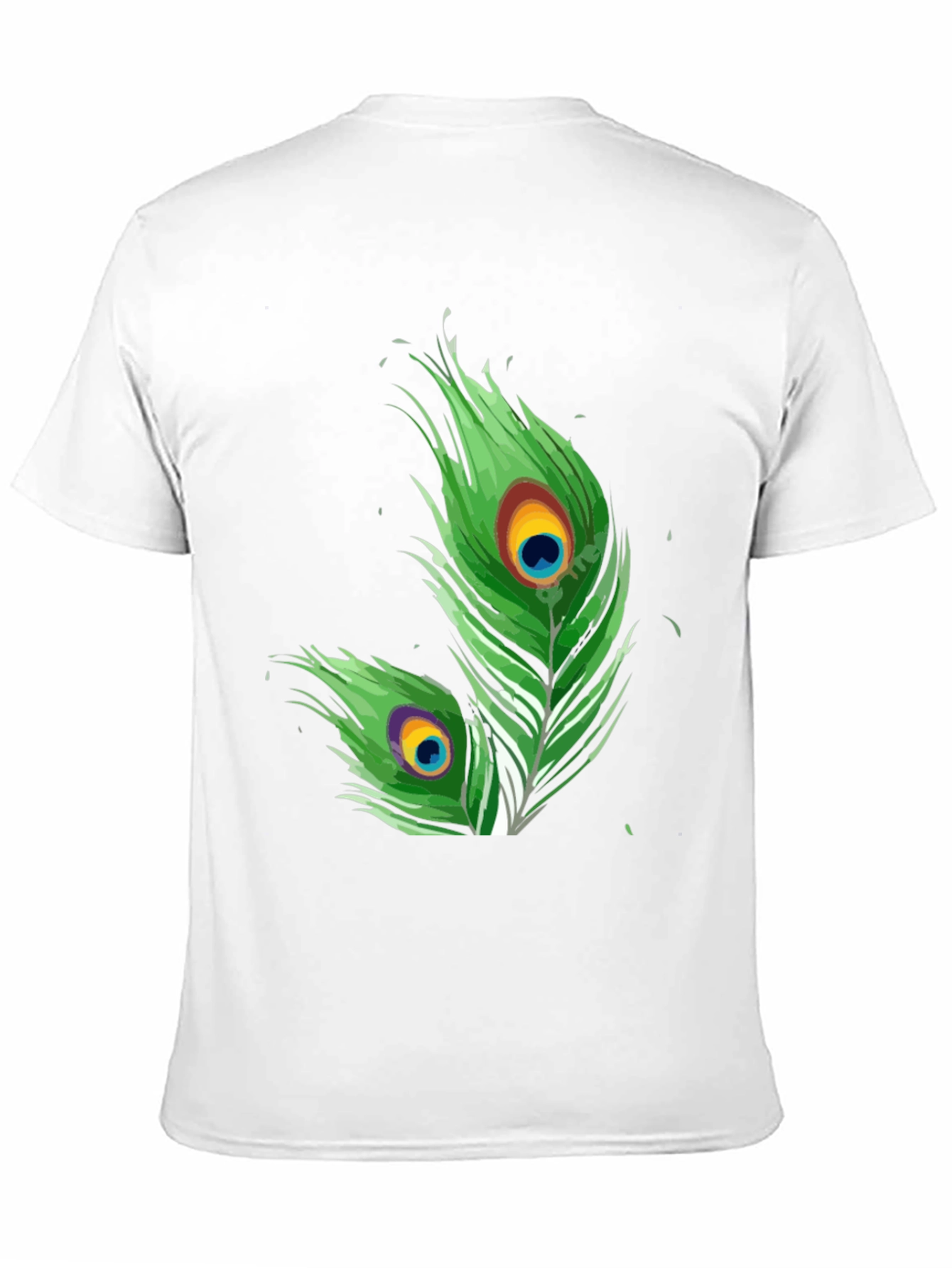 Peacock Feather Graphic Tee - Stylish Design