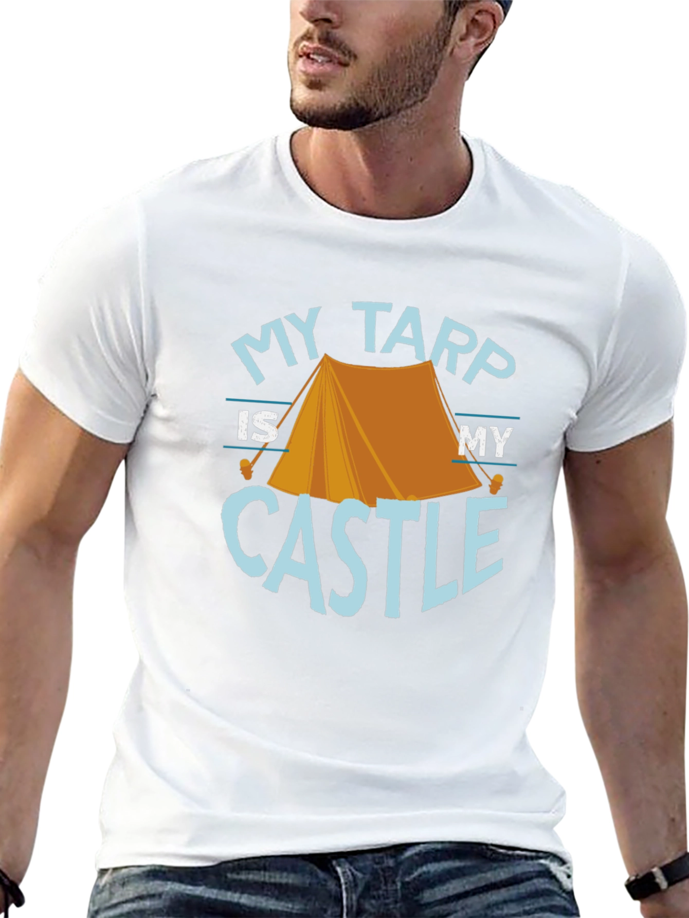 My Tarp Is My Castle Camping Graphic Tee