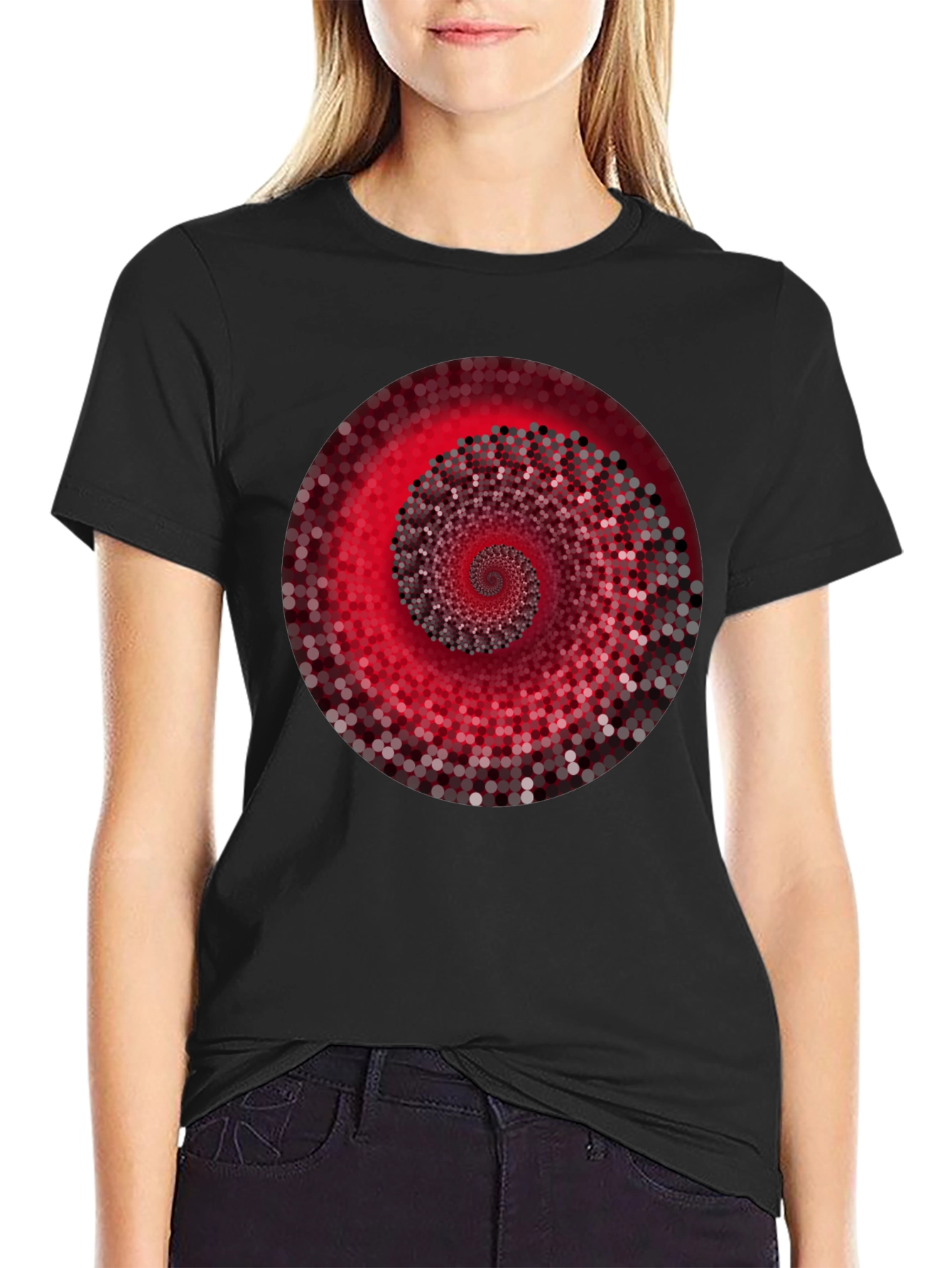 Abstract Spiral Graphic Tee
