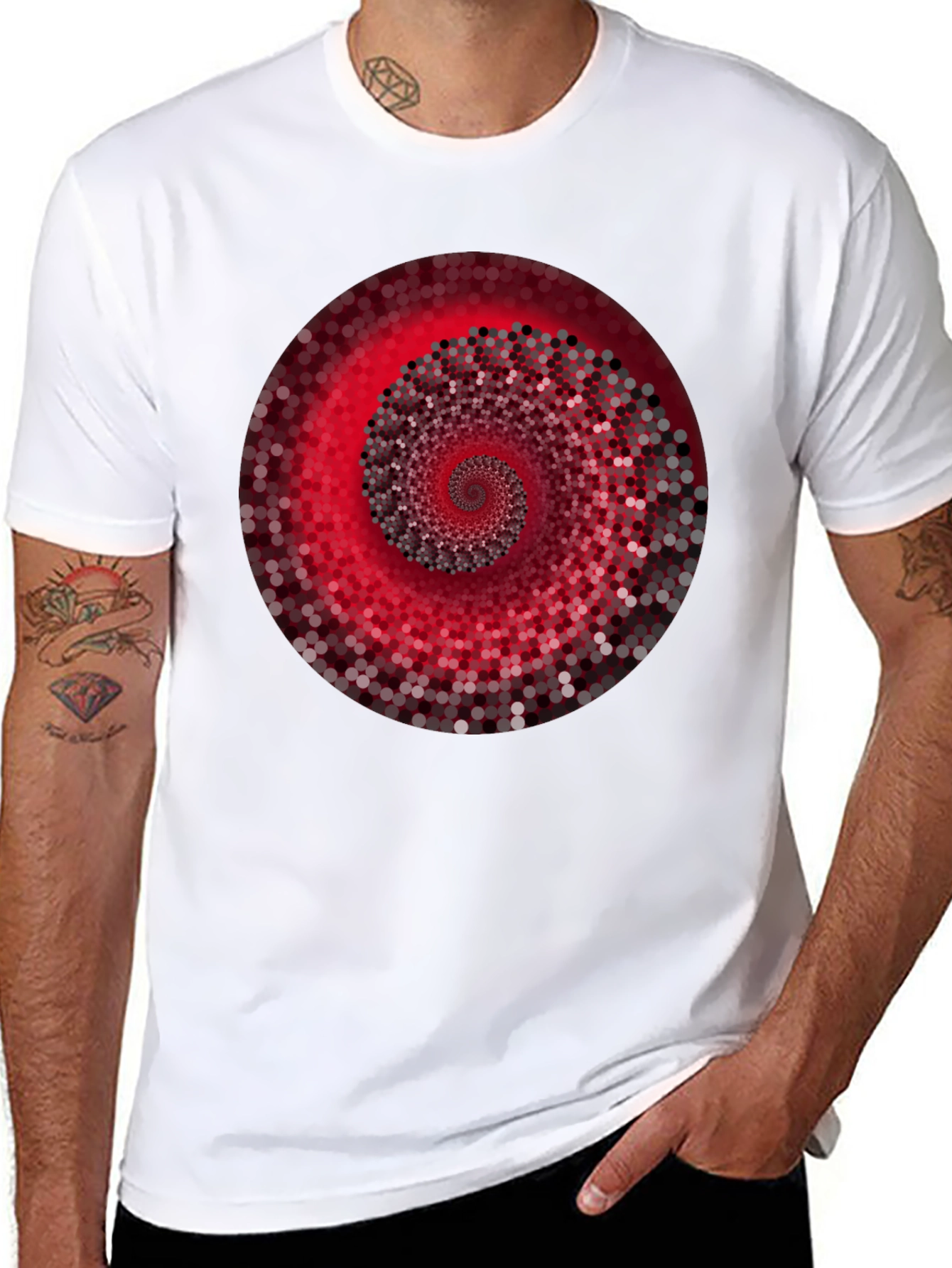 Abstract Spiral Graphic Tee