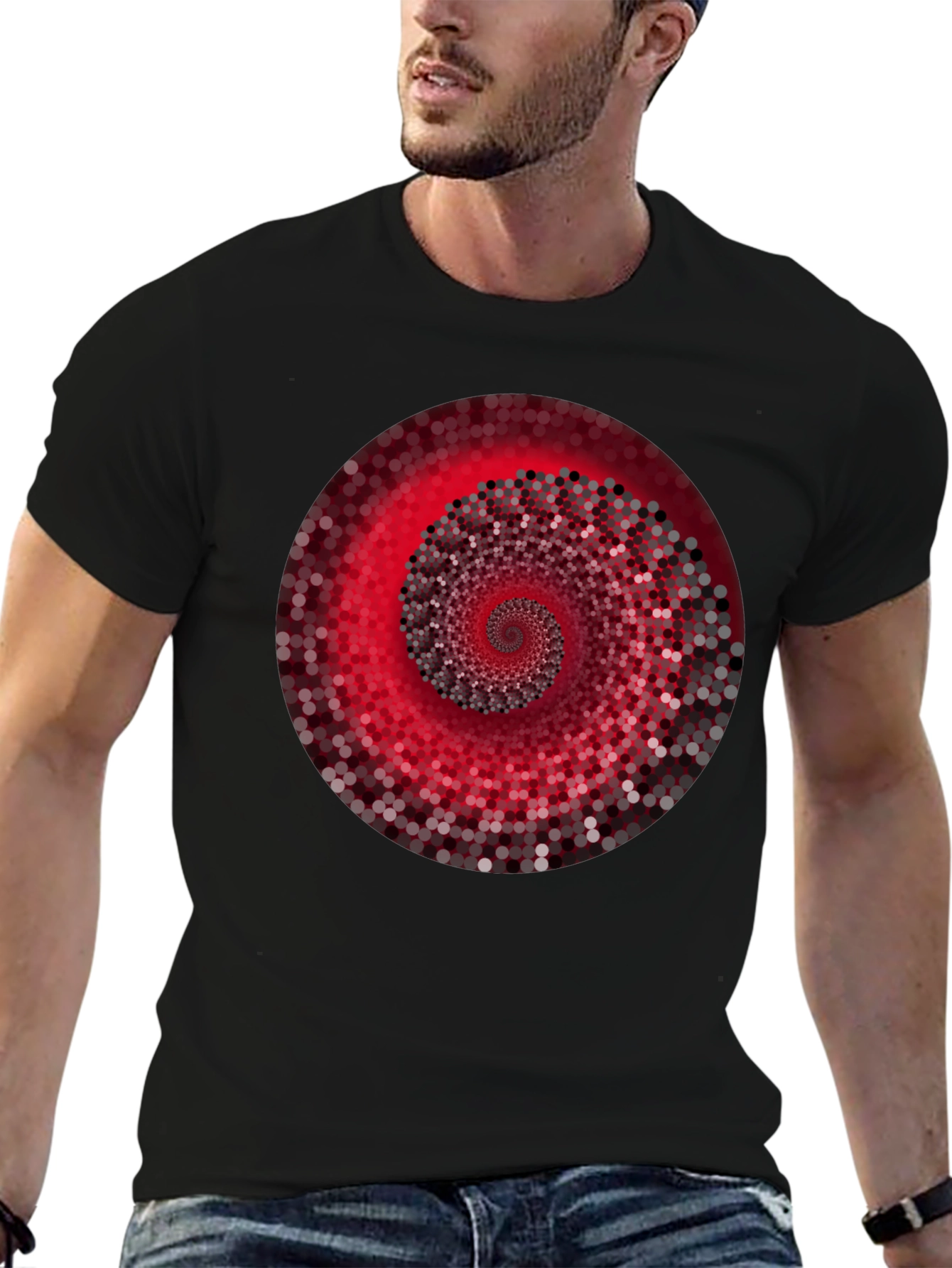 Abstract Spiral Graphic Tee